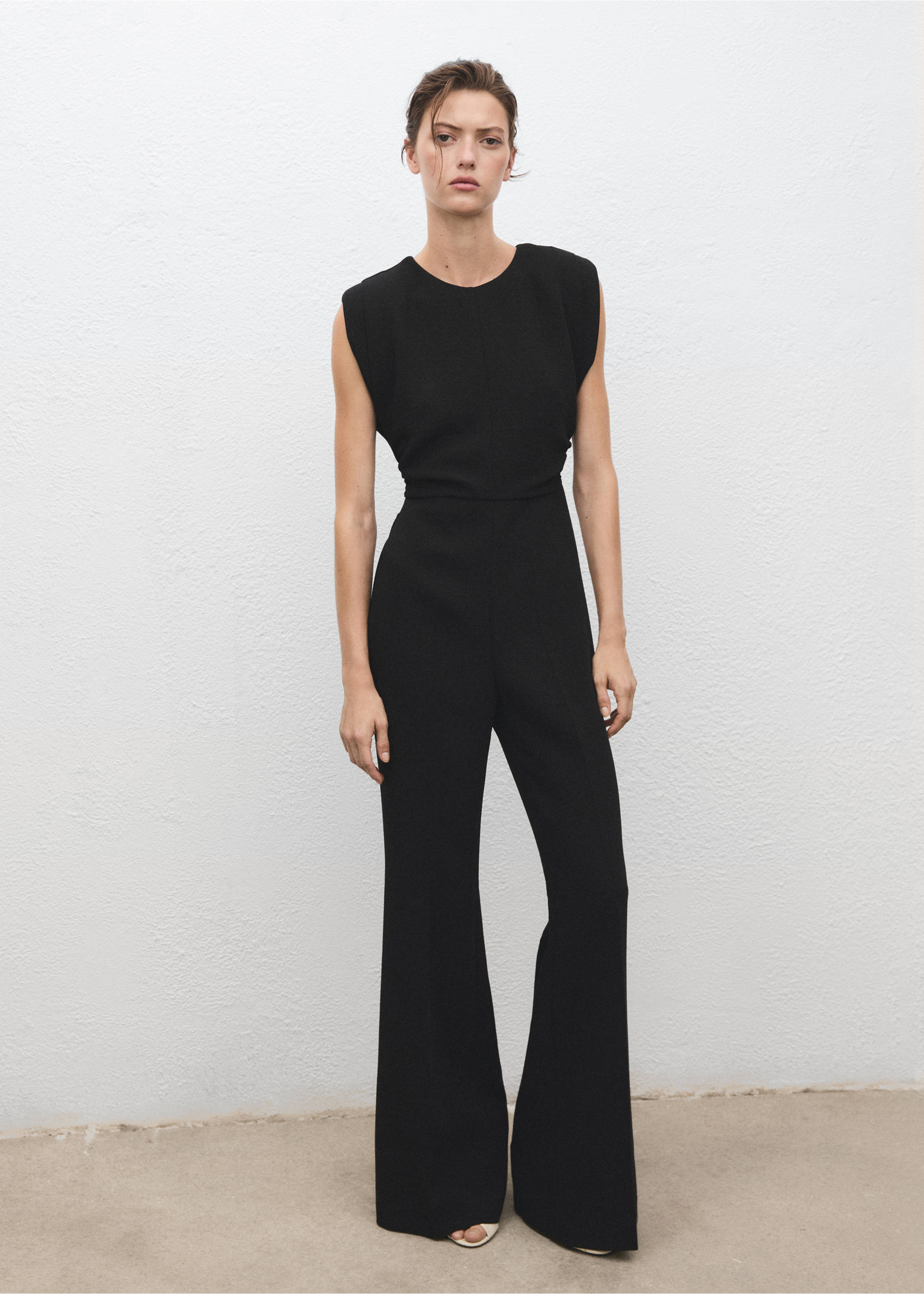 Ruched long jumpsuit - General plane, Black. Ref: 17085829-00.