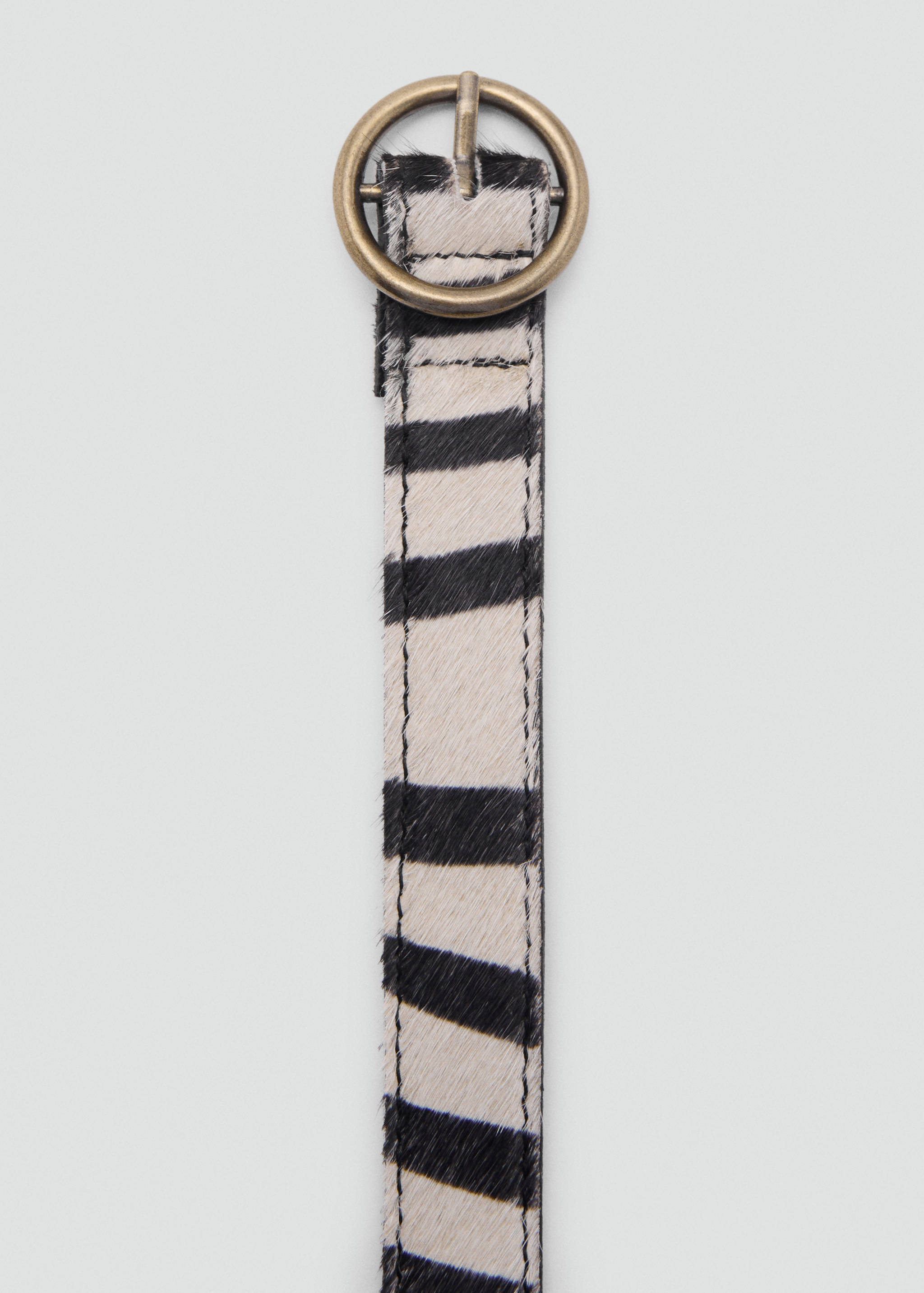 Animal print leather belt - Details of the article 1