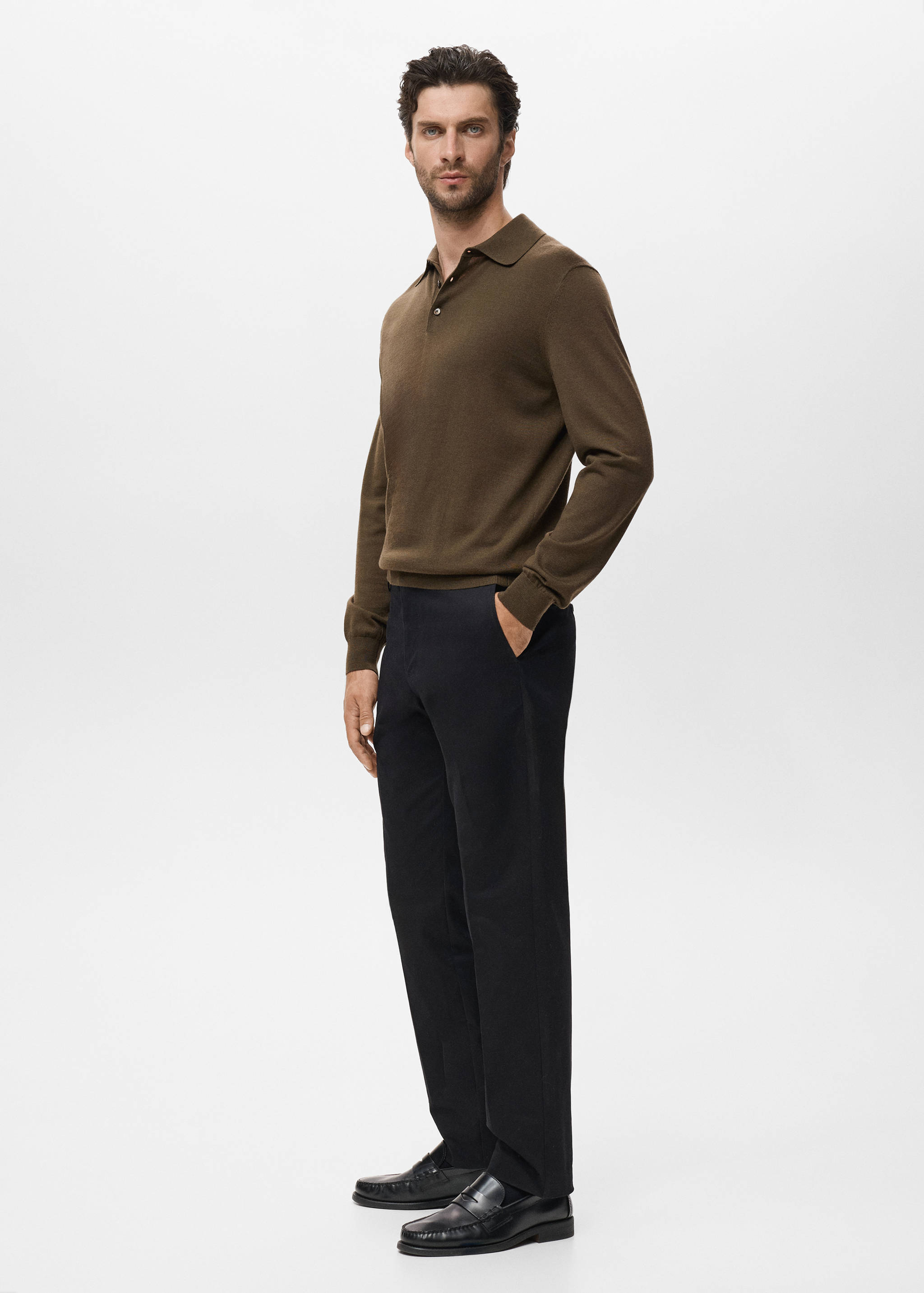 Polo svetr 100% merino vlna - Detail zboží 2
