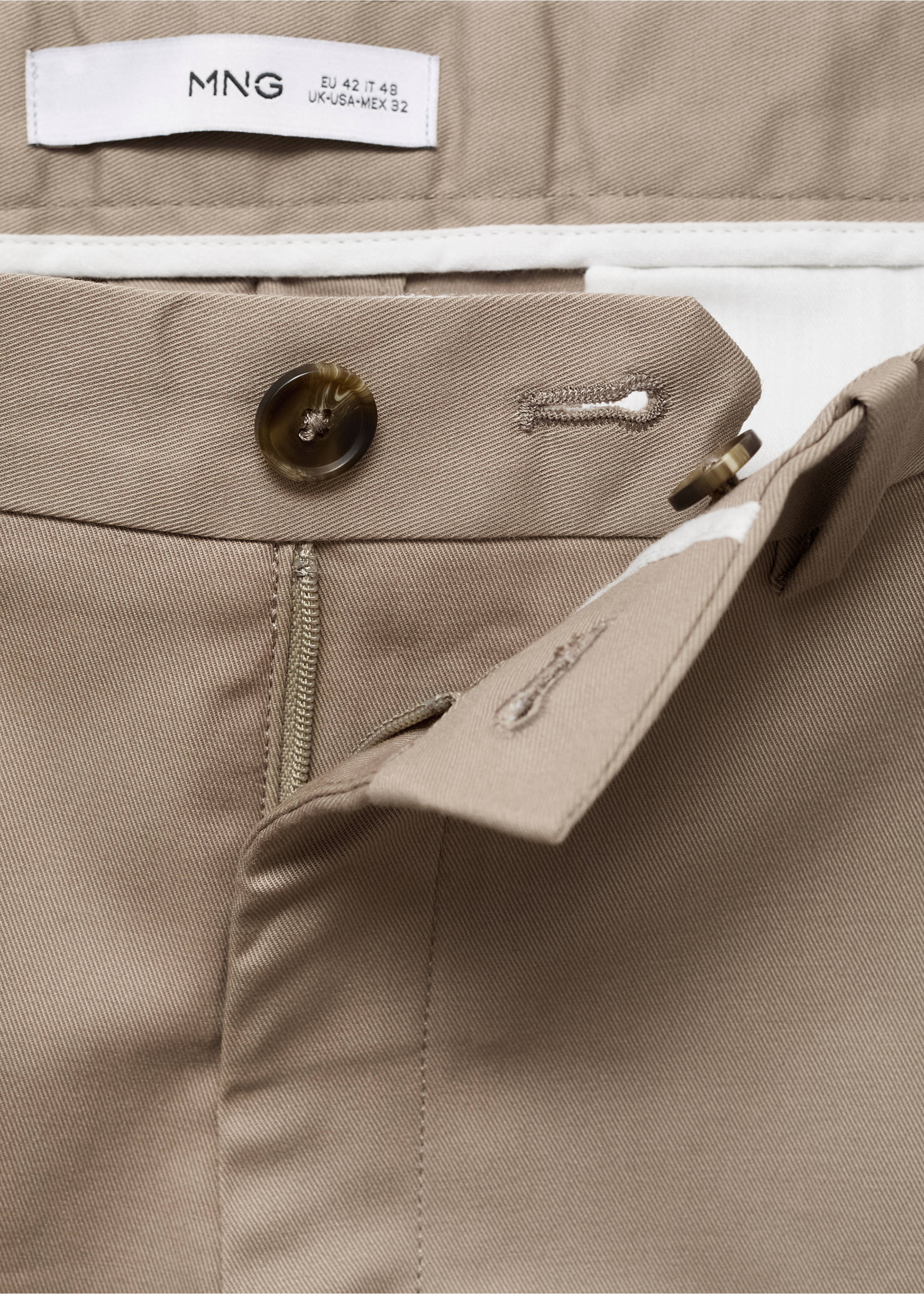 Dublino slim-fit chino trousers - Details of the article 0, Beige. Ref: 17085973-00.