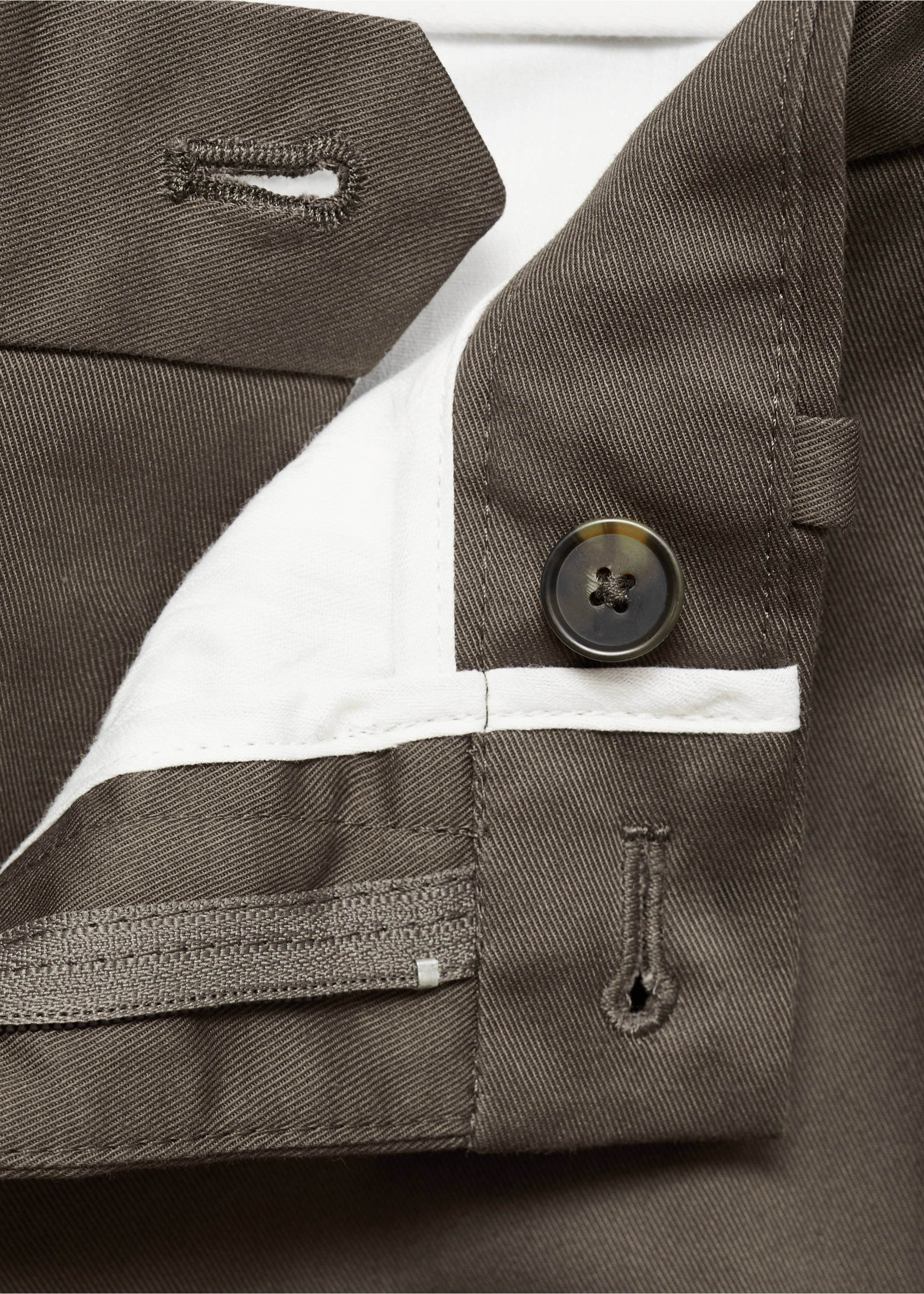 Dublino slim-fit chino trousers - Details of the article 8, Chocolate. Ref: 17085973-00.