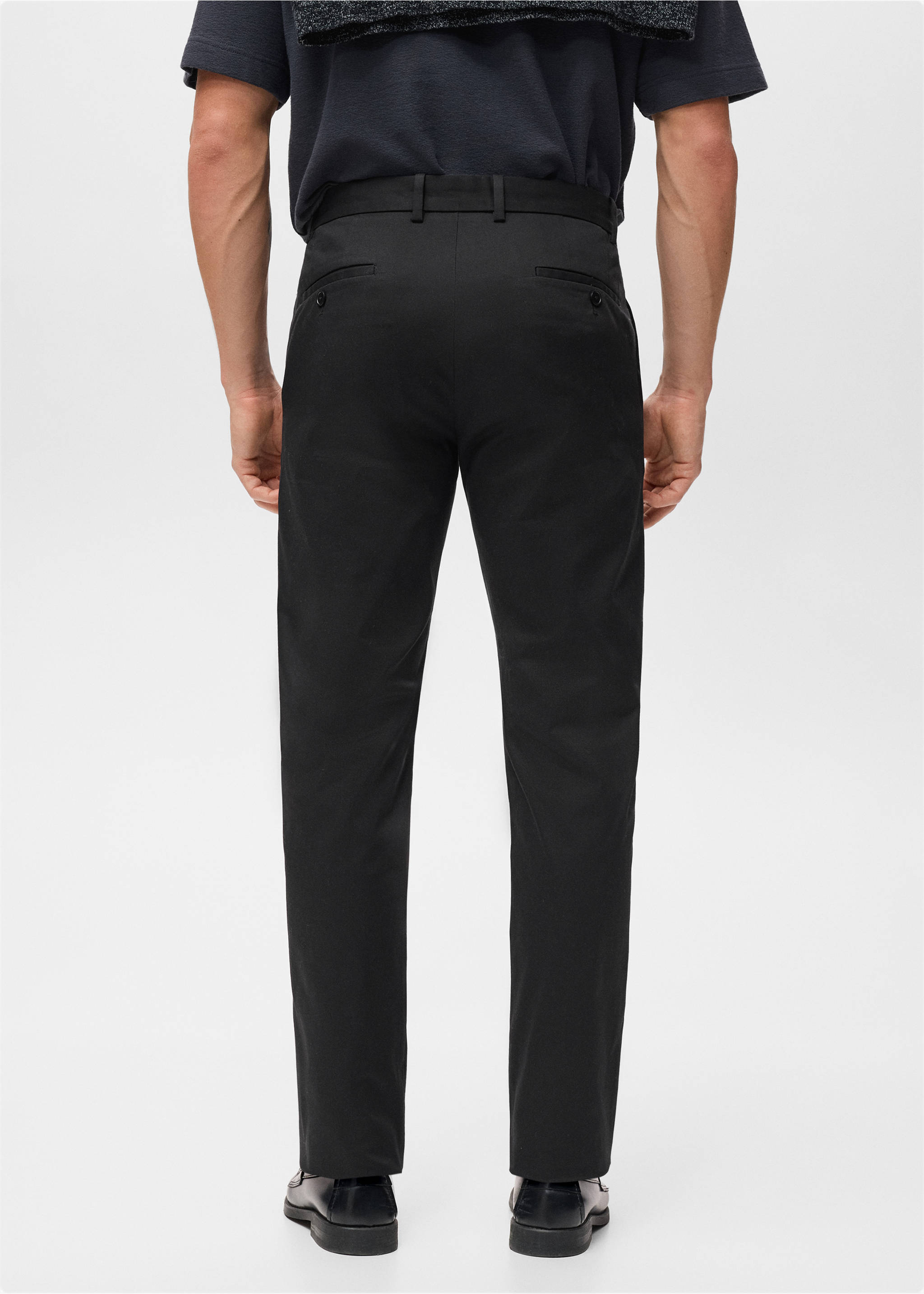 Pantalón Dublino chino slim fit - Reverso del artículo, Negro. Ref: 17085973-00.