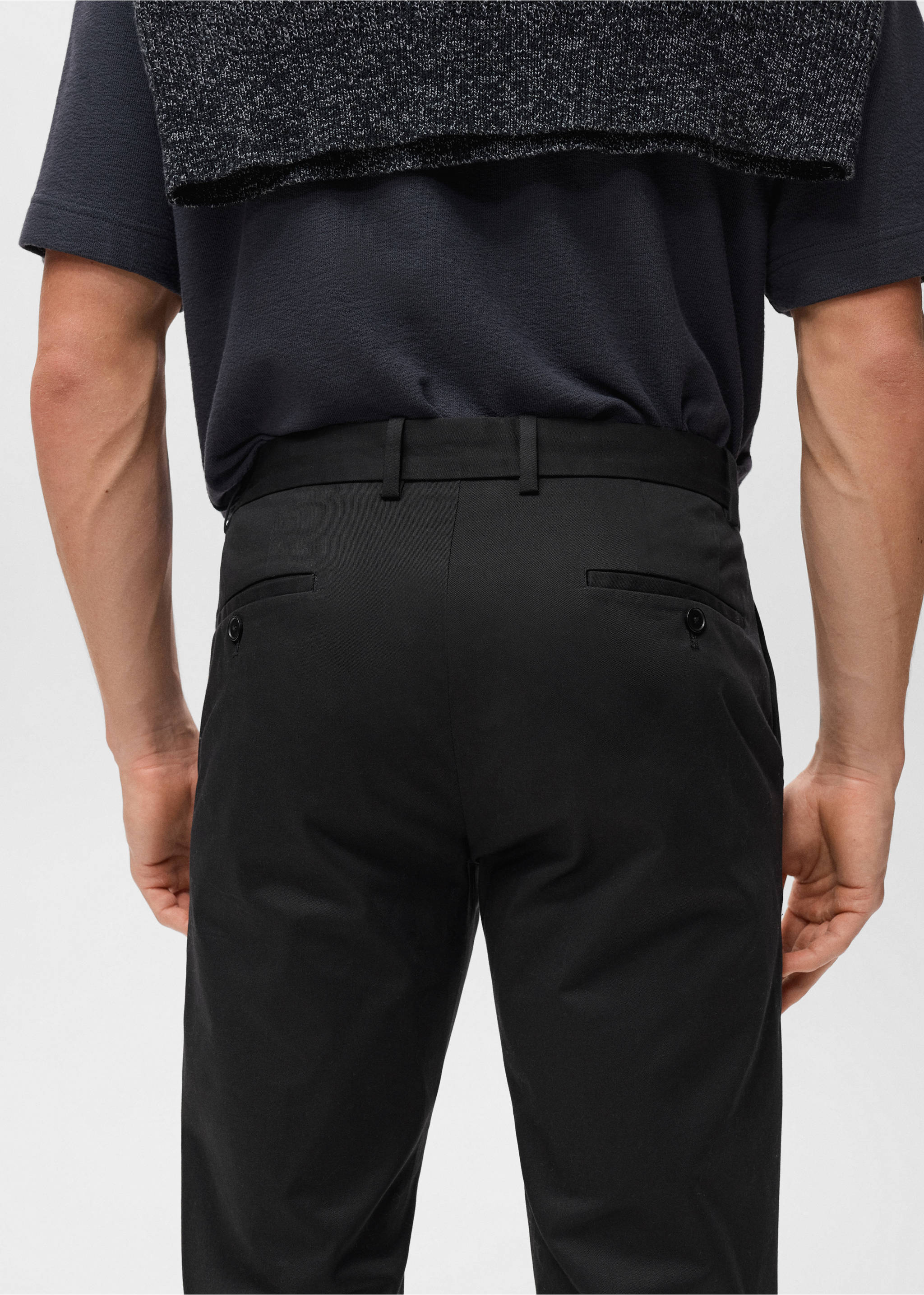 Pantalón Dublino chino slim fit - Detalle del artículo 3, Negro. Ref: 17085973-00.
