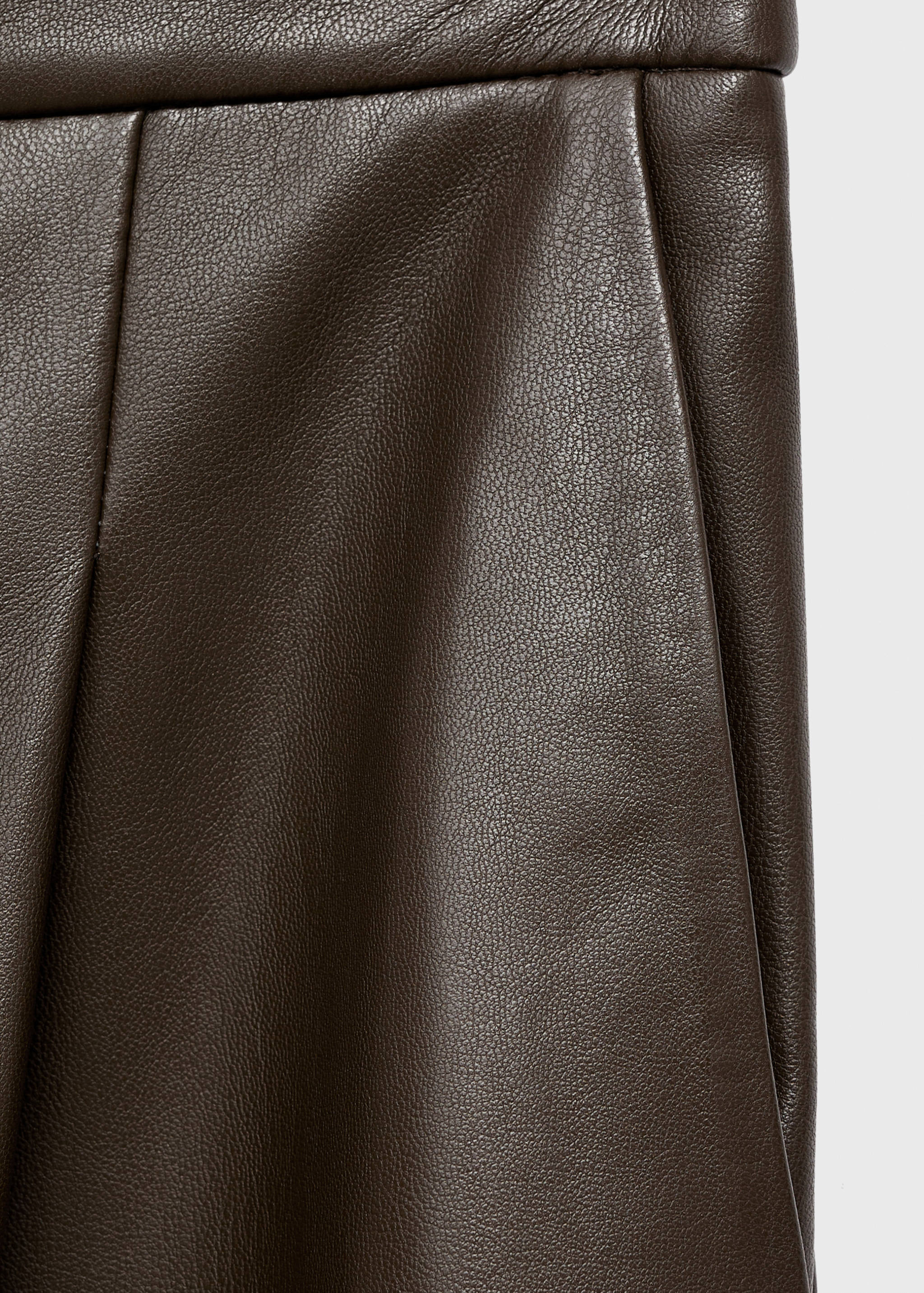 Pantalón wide leg efecto piel - Detalle del artículo 0