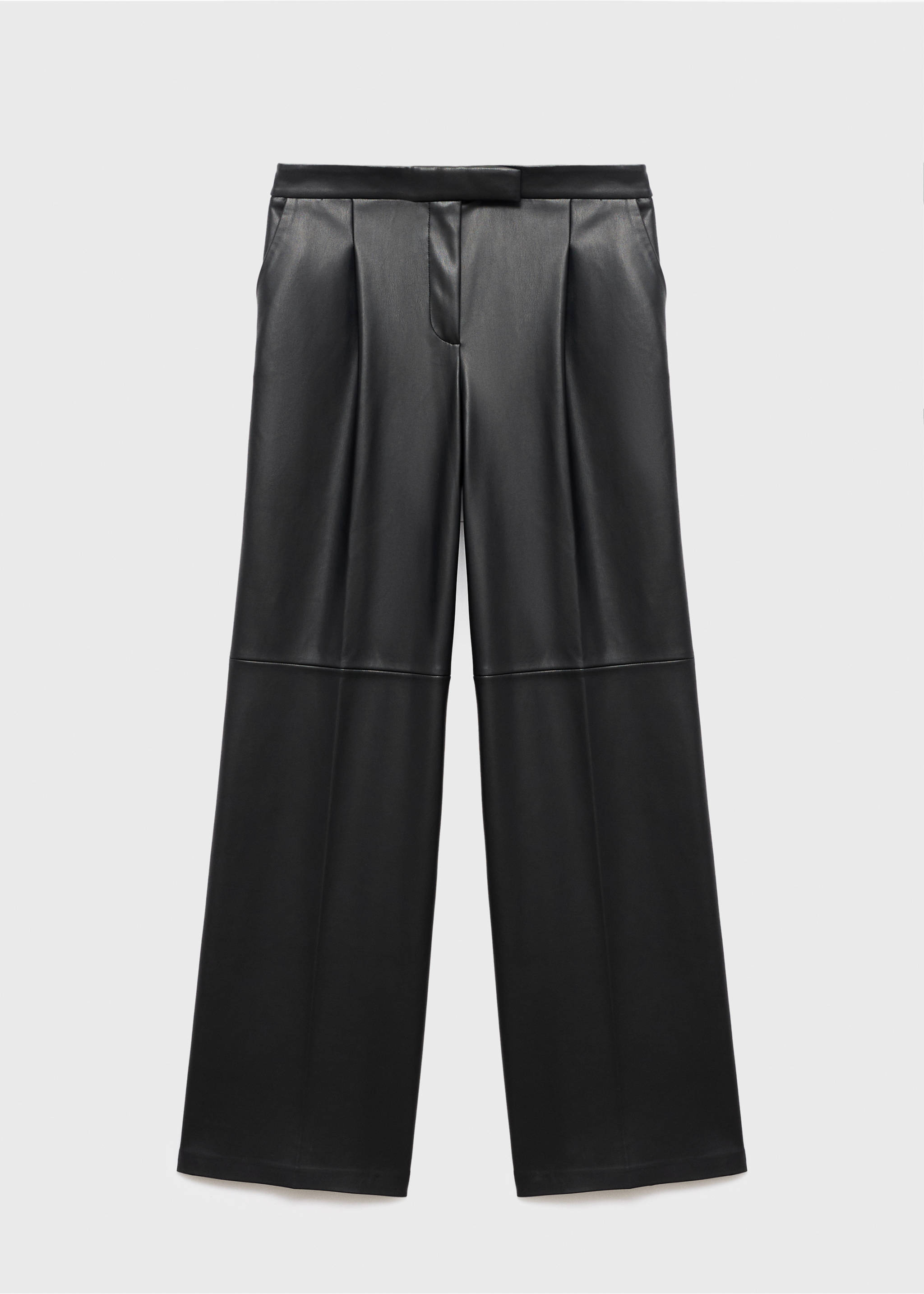 Pantalón wide leg efecto piel - Artículo sin modelo, Negro. Ref: 17085976-00.
