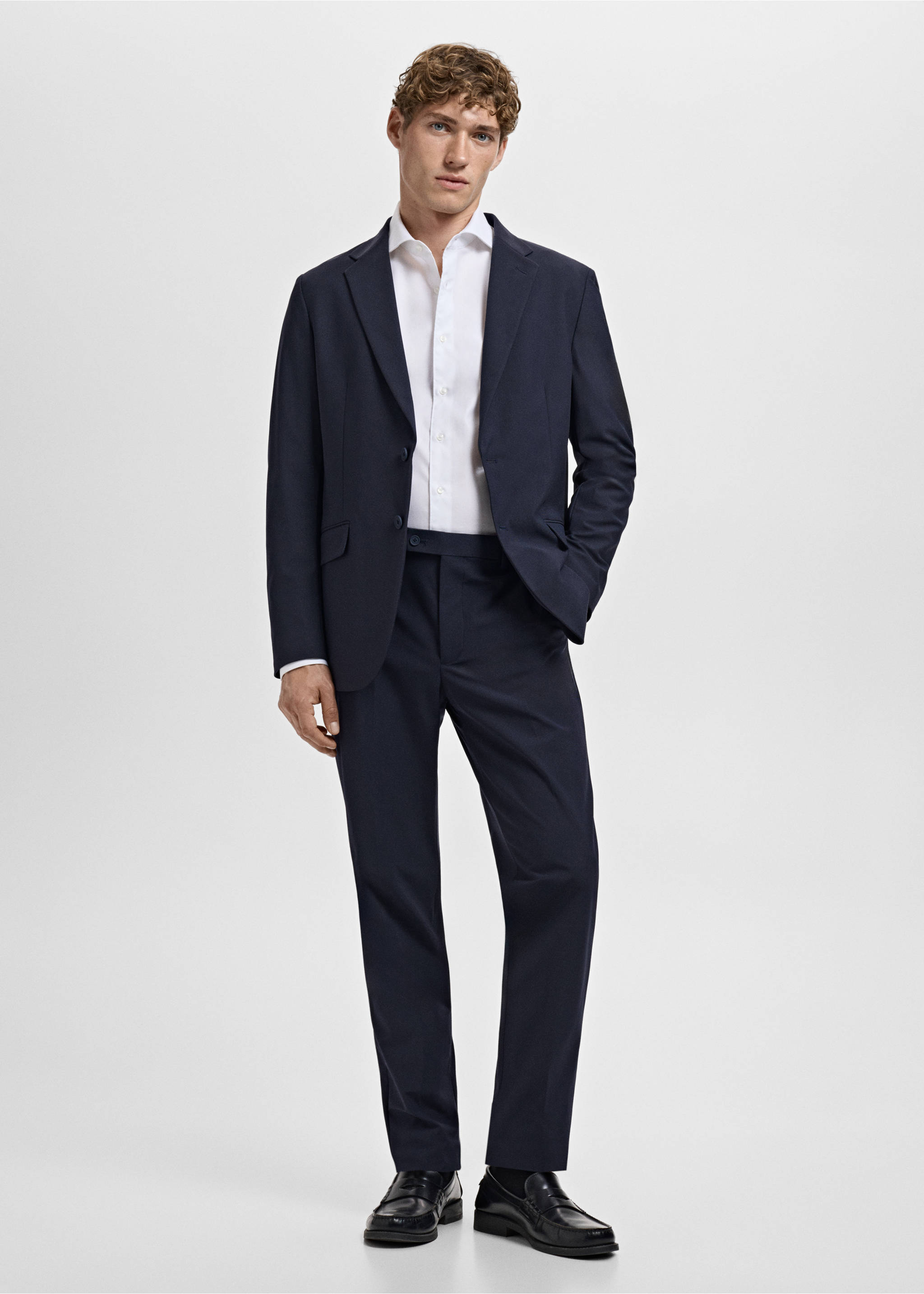 Camisa vestir 100% cotó slim fit - Pla general, Blanc. Ref: 17085978-00.
