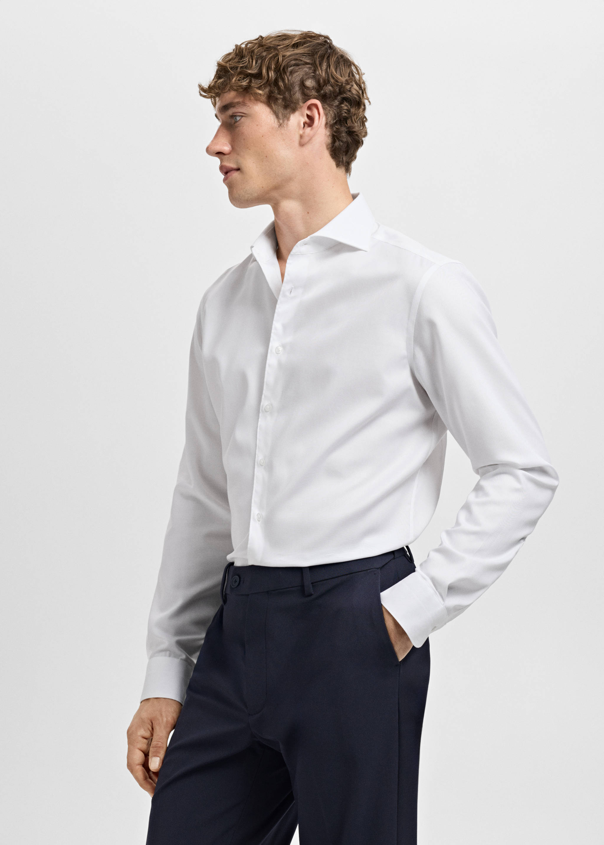 Camisa vestir 100% cotó slim fit - Detall de l'article 2