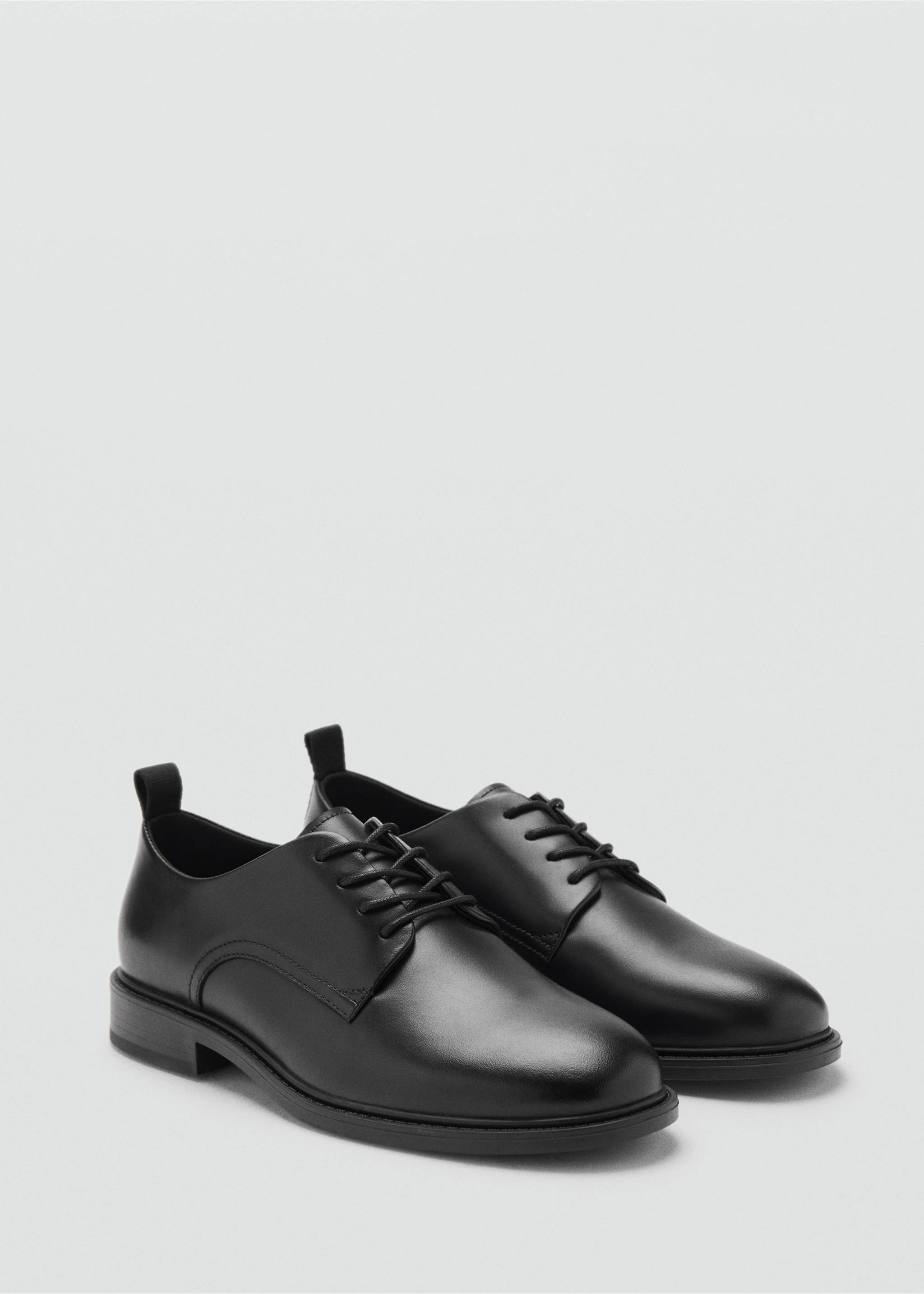 Oxford style leather shoe - Medium plane, Black. Ref: 17085982-00.