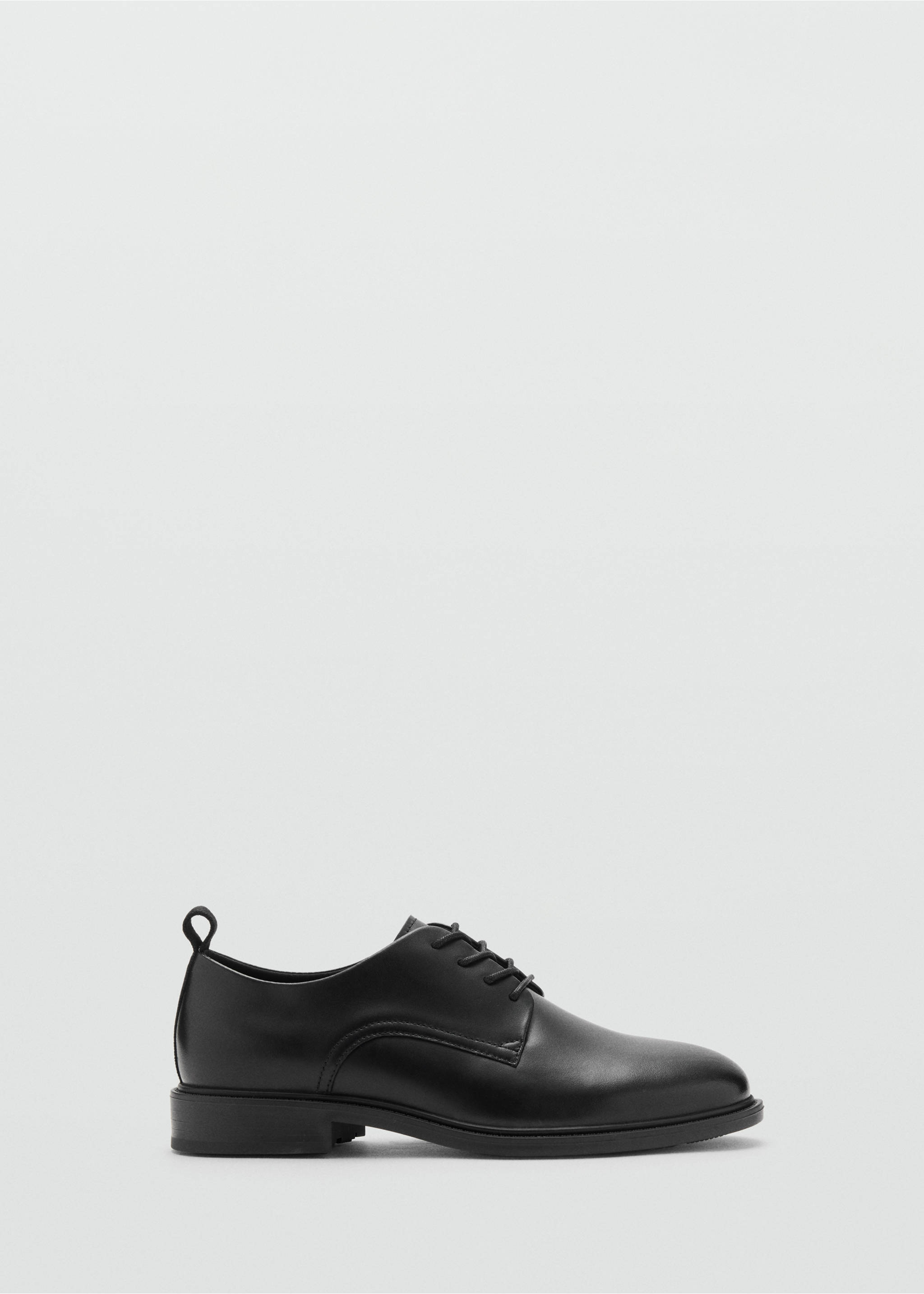 Oxford style leather shoe - Article without model, Black. Ref: 17085982-00.