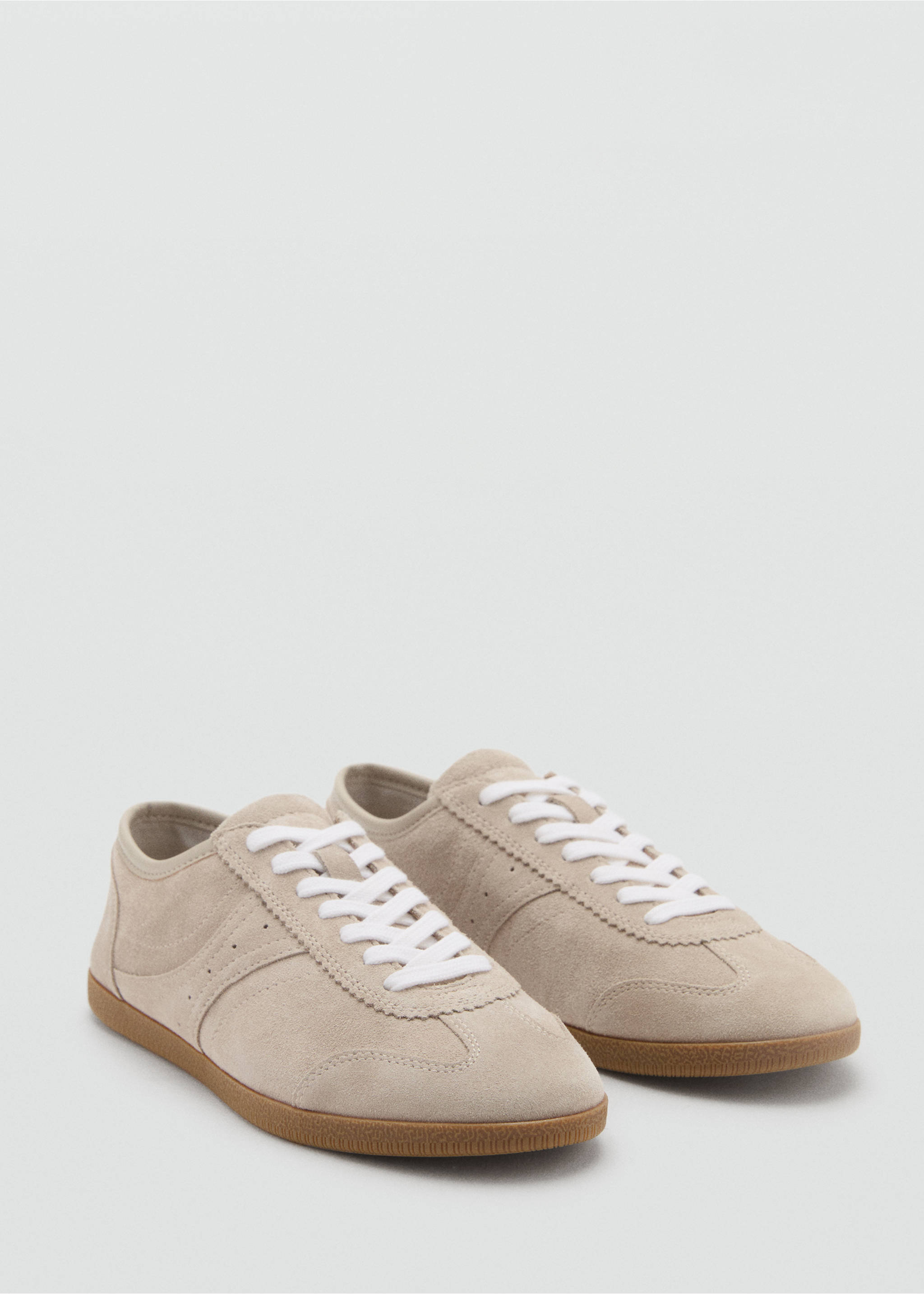 Deportiva serraje - Plano medio, Beige. Ref: 17085983-00.