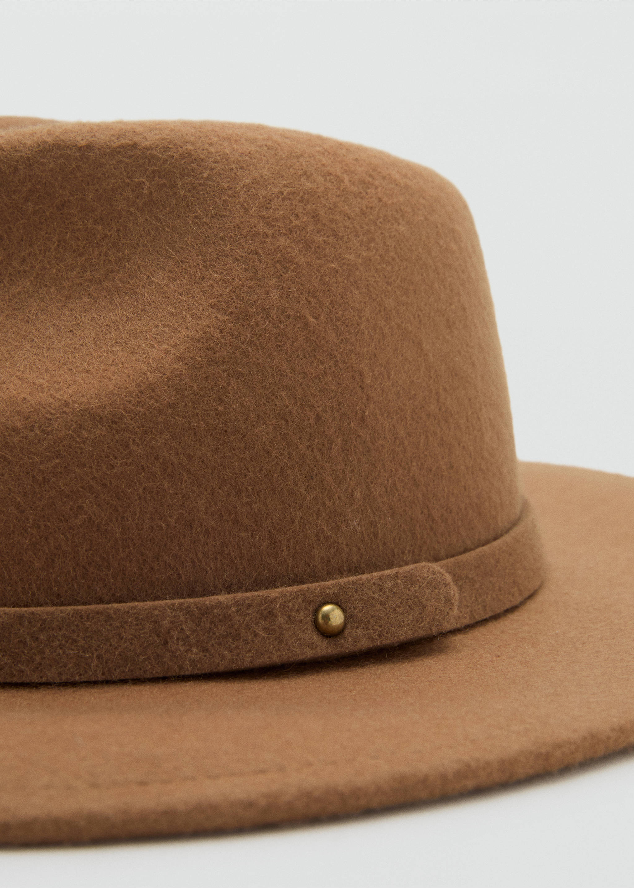100% wool hat - Details of the article 1, Medium Brown. Ref: 17085987-00.