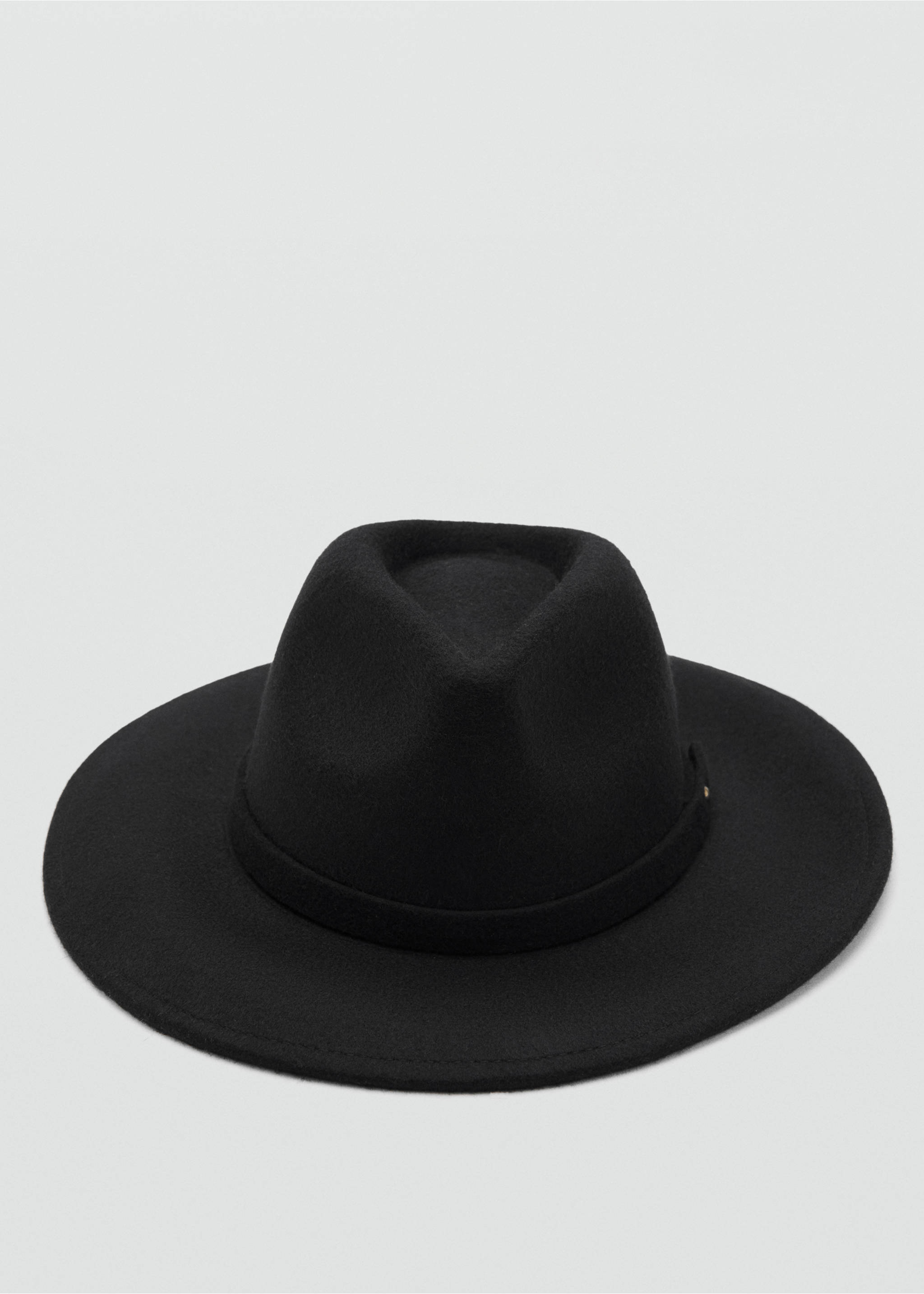 100% wool hat - Medium plane, Black. Ref: 17085987-00.