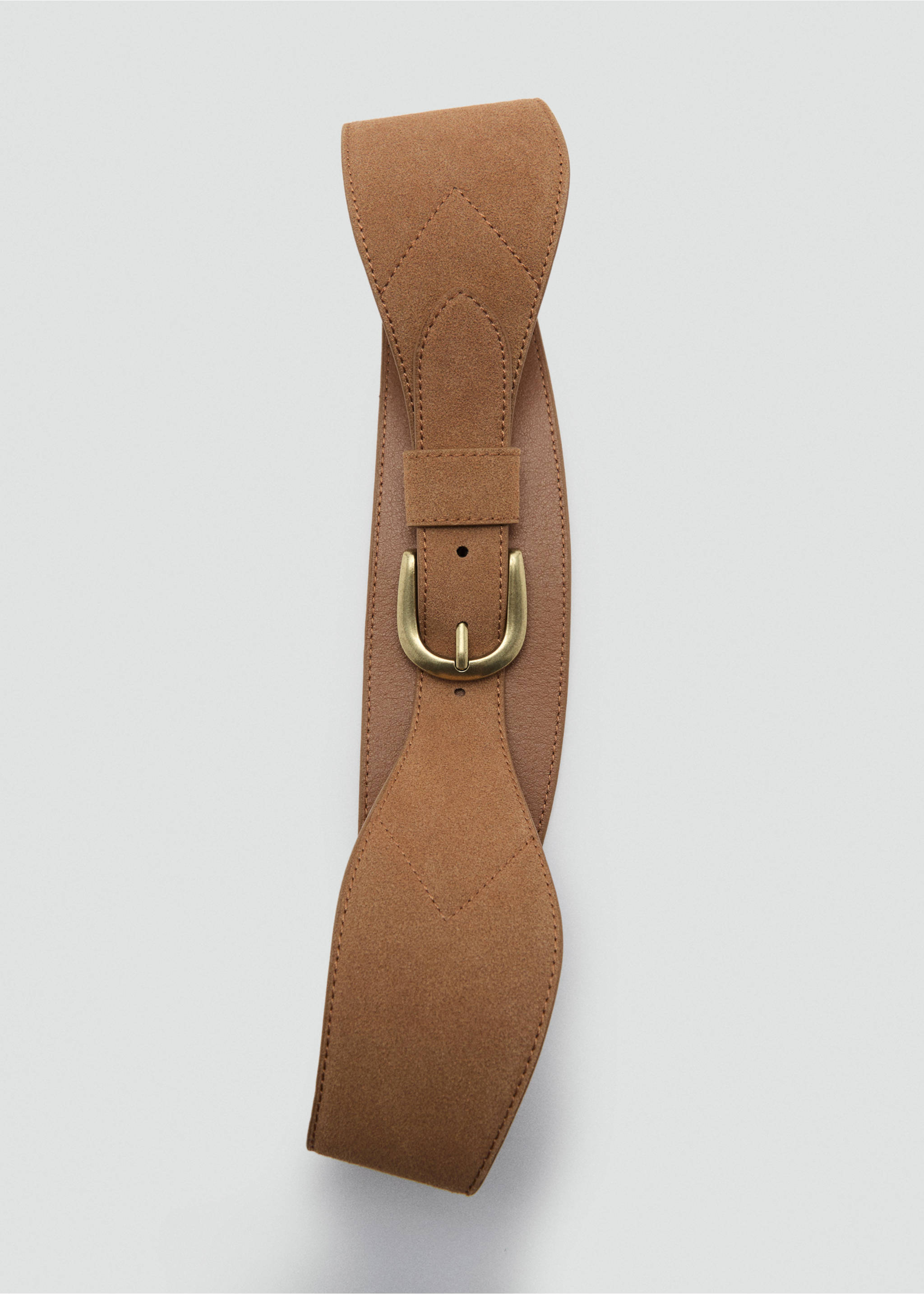 Suede obi belt - Details of the article 1, Brown. Ref: 17085989-00.