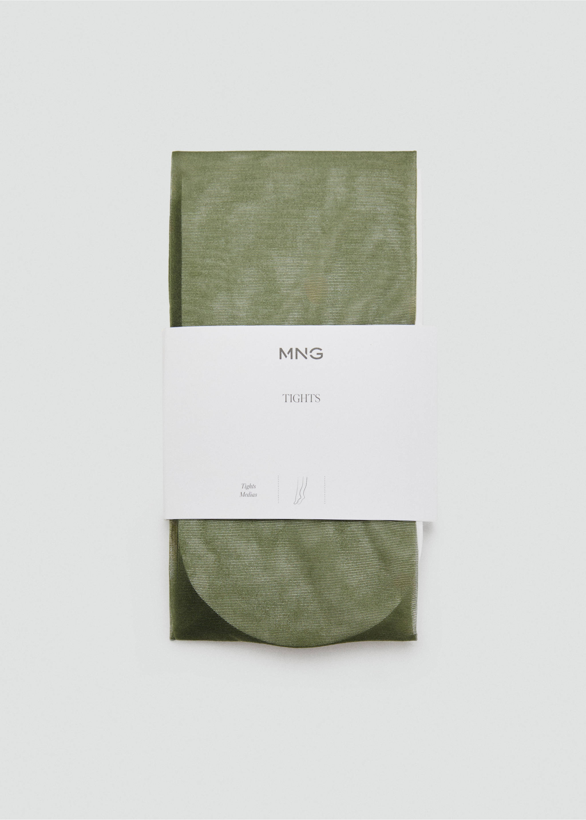 Thin veiled tights - Details of the article 1, Medium Green. Ref: 17085991-00.