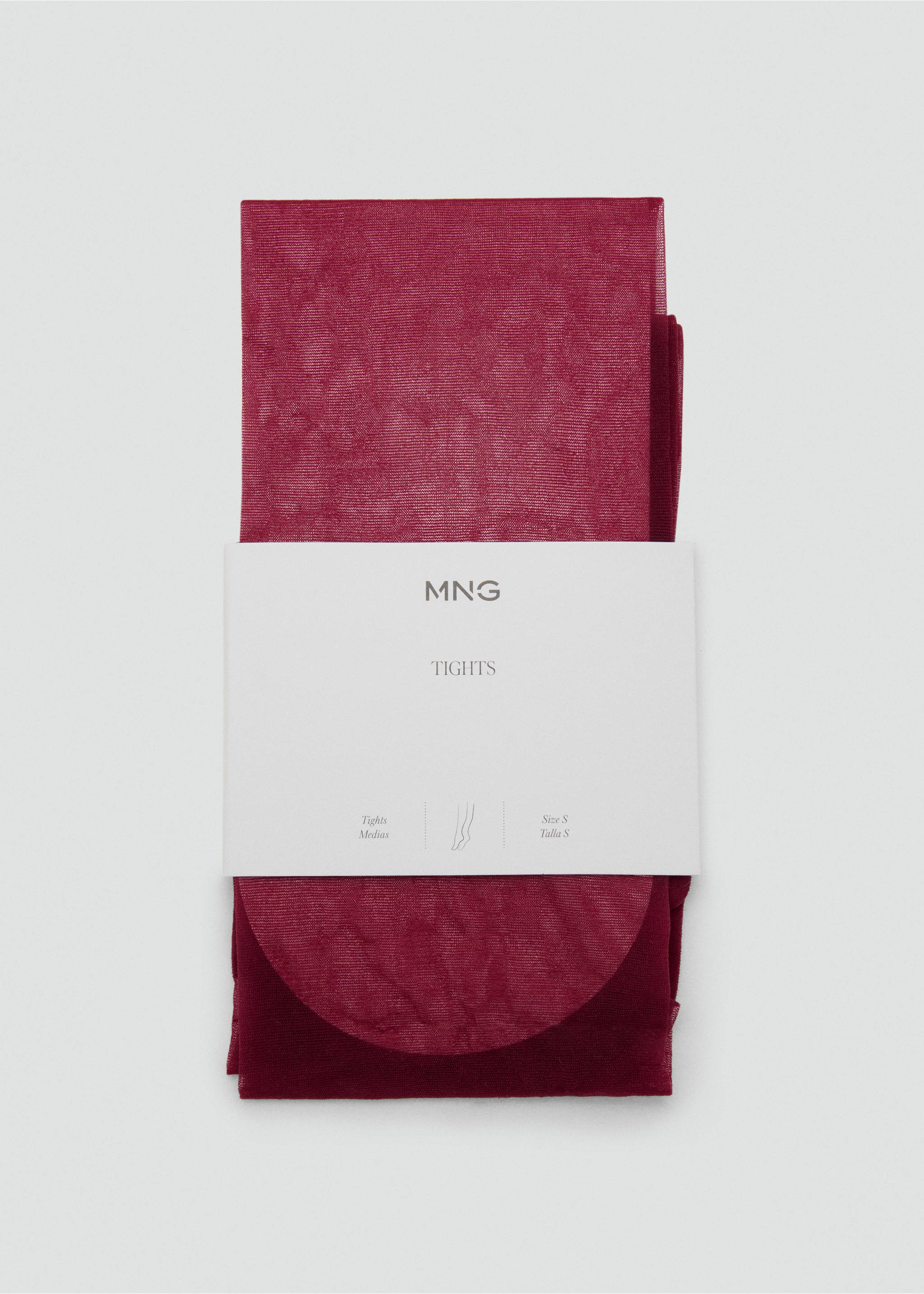 Thin veiled tights - Details of the article 2, Maroon. Ref: 17085991-00.