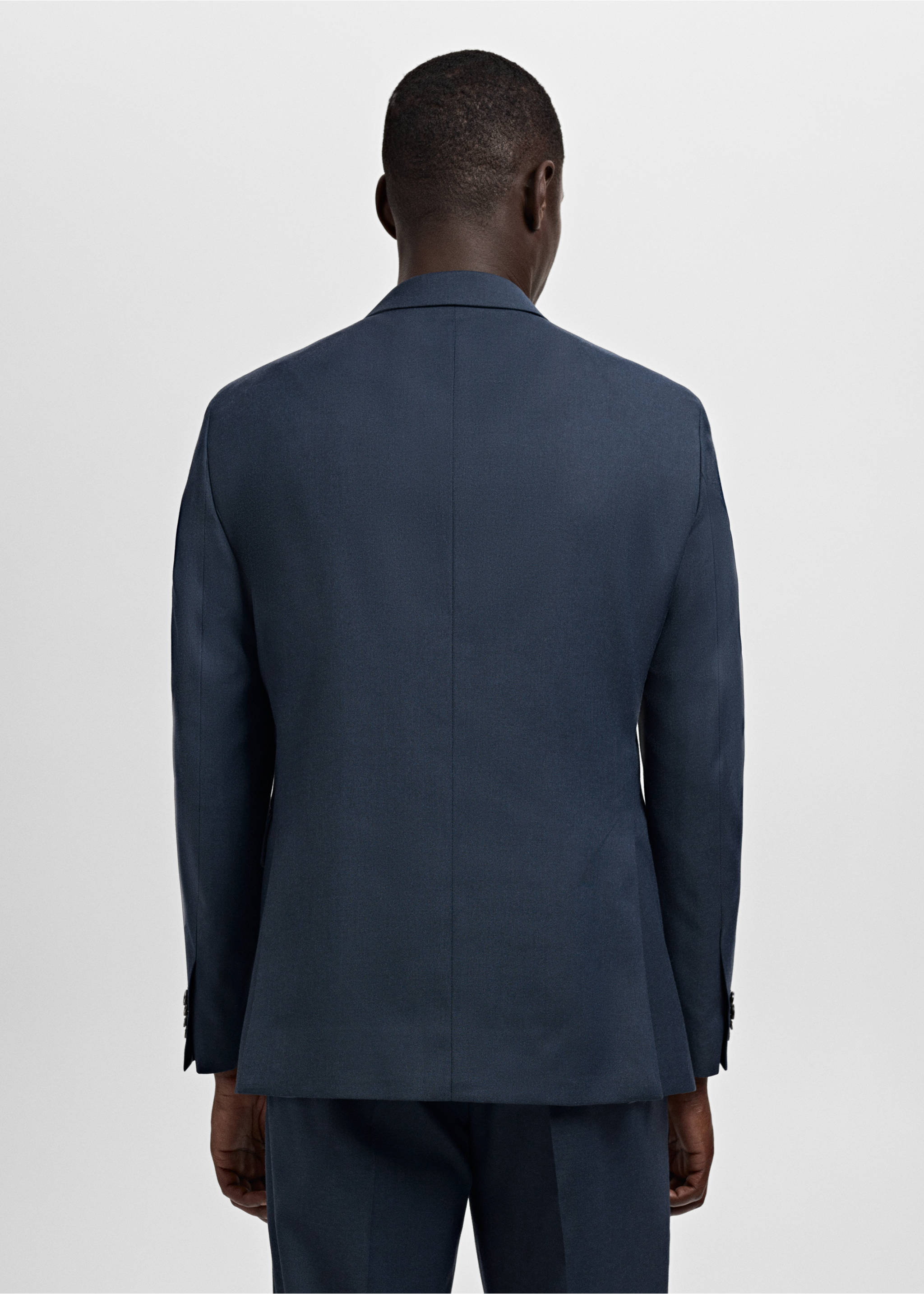 London regular-fit suit jacket - Reverse of the article, Navy. Ref: 17085997-00.