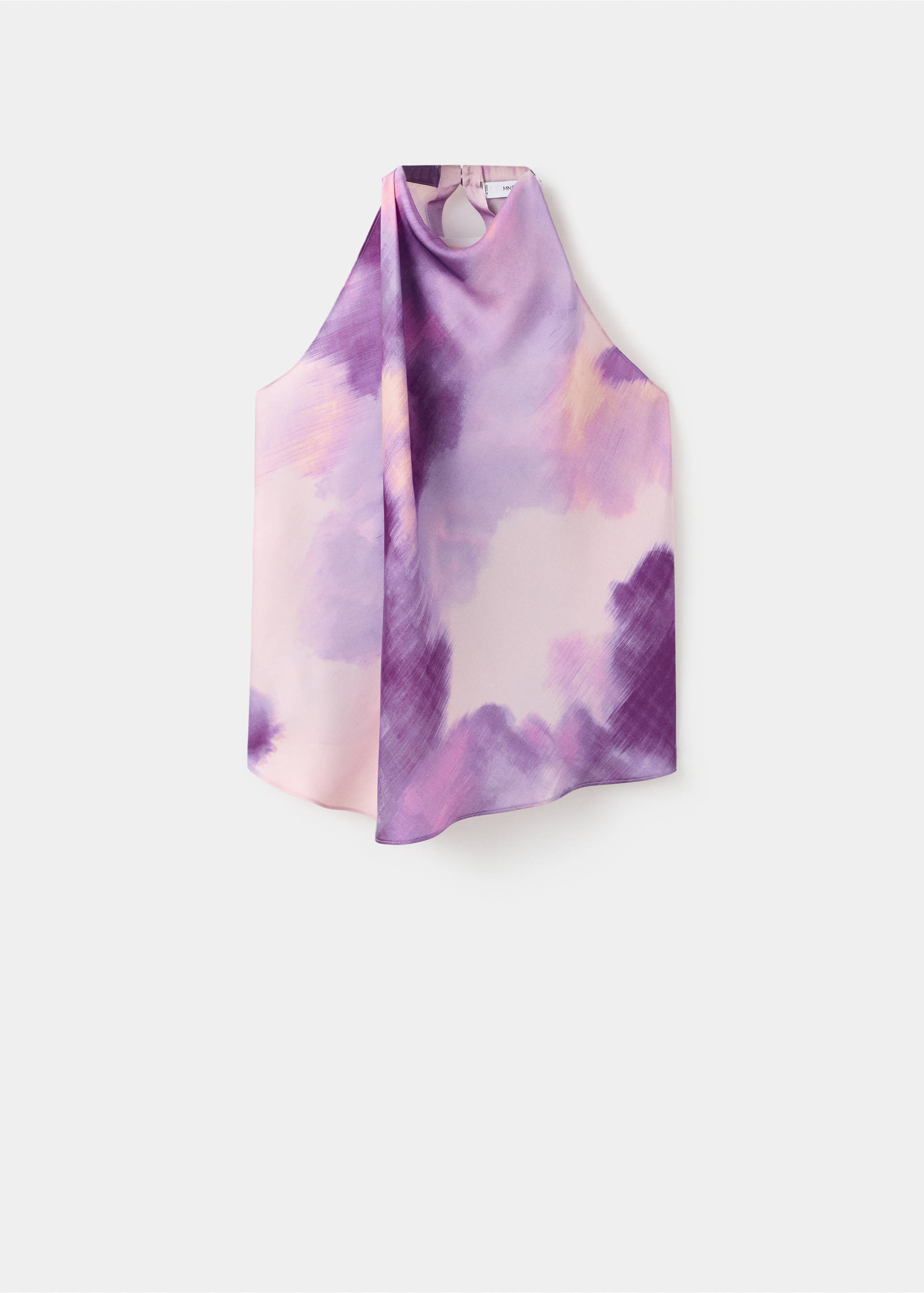 Tie-dye blouse with foulard - Article without model, Light/Pastel Purple. Ref: 17085999-00.