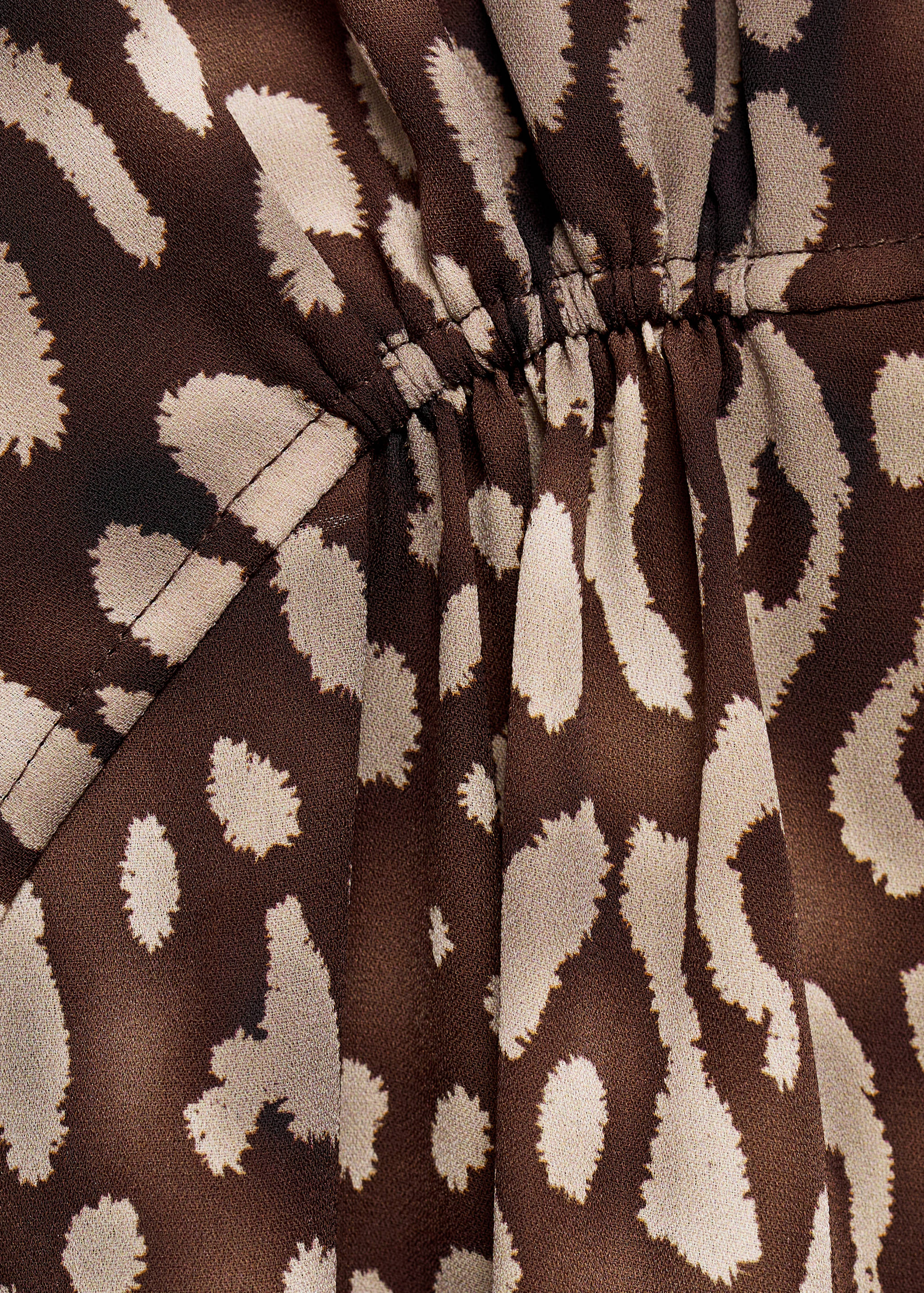 Satijnen blouse met luipaardprint en strik - Detail van het artikel 0