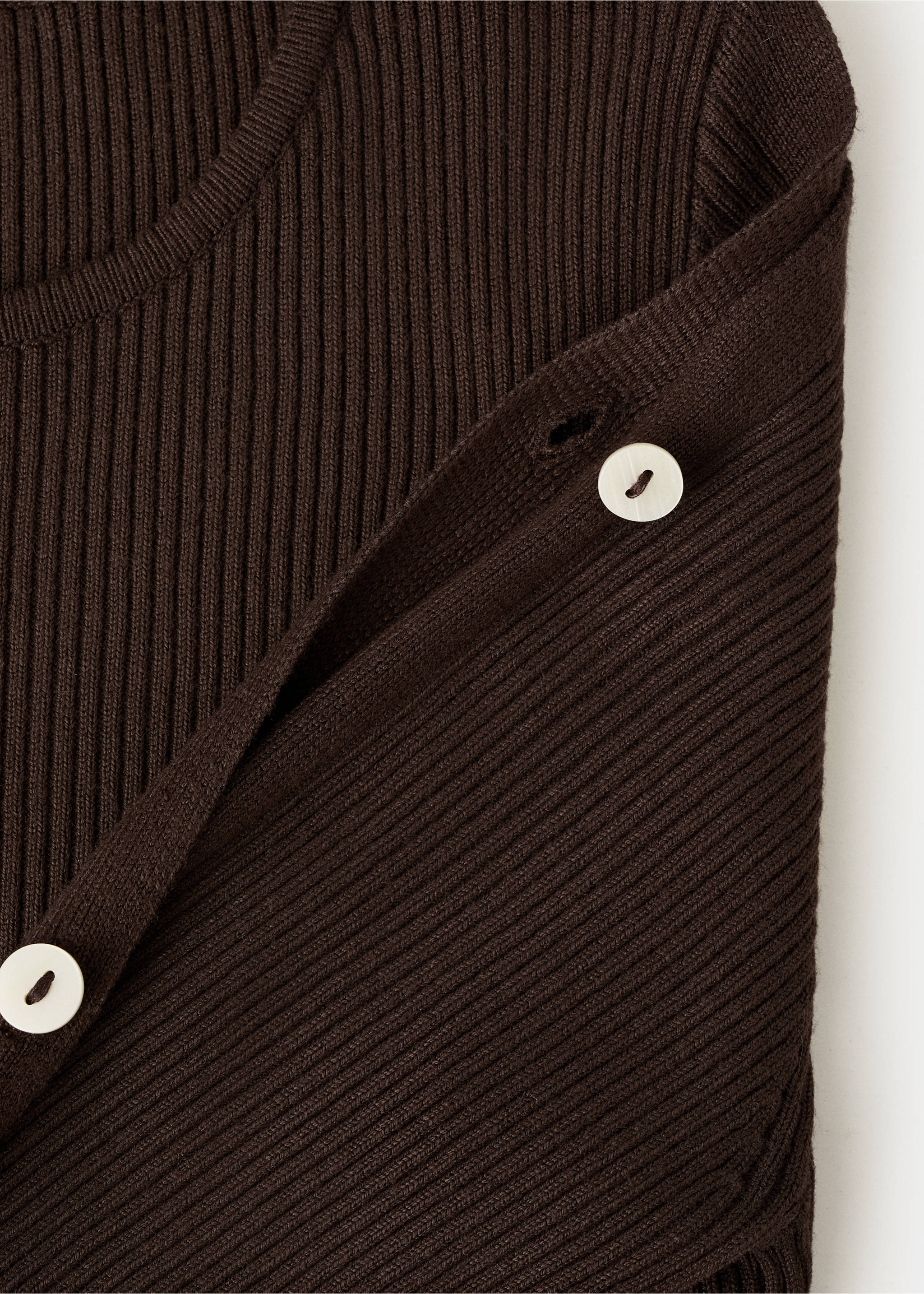 Long buttoned dress - Details of the article 8, Brown. Ref: 17086328-00.