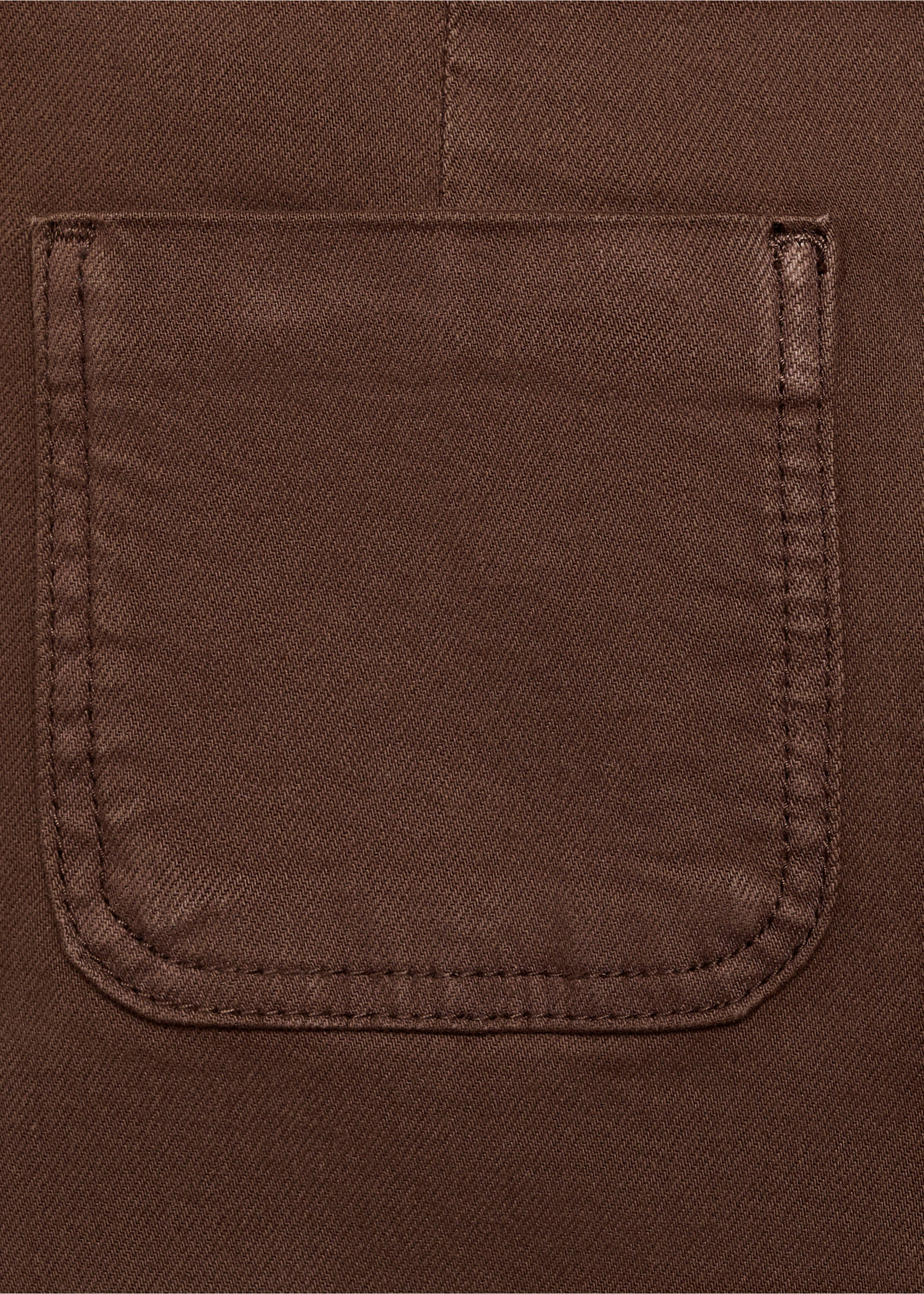 Wide leg jeans with pockets - Details of the article 8, Chocolate. Ref: 17086330-00.