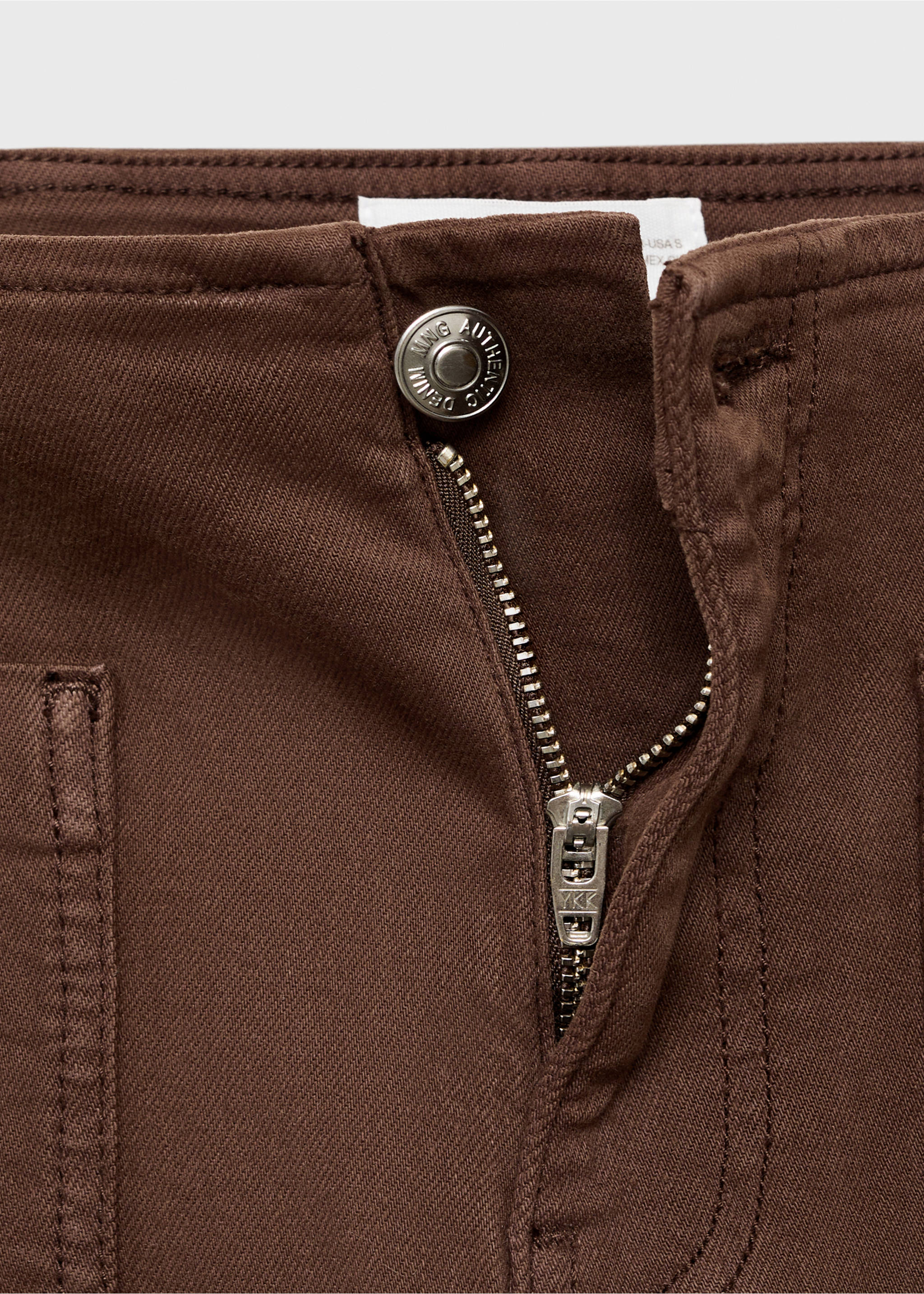 Wide leg jeans with pockets - Details of the article 0, Chocolate. Ref: 17086330-00.