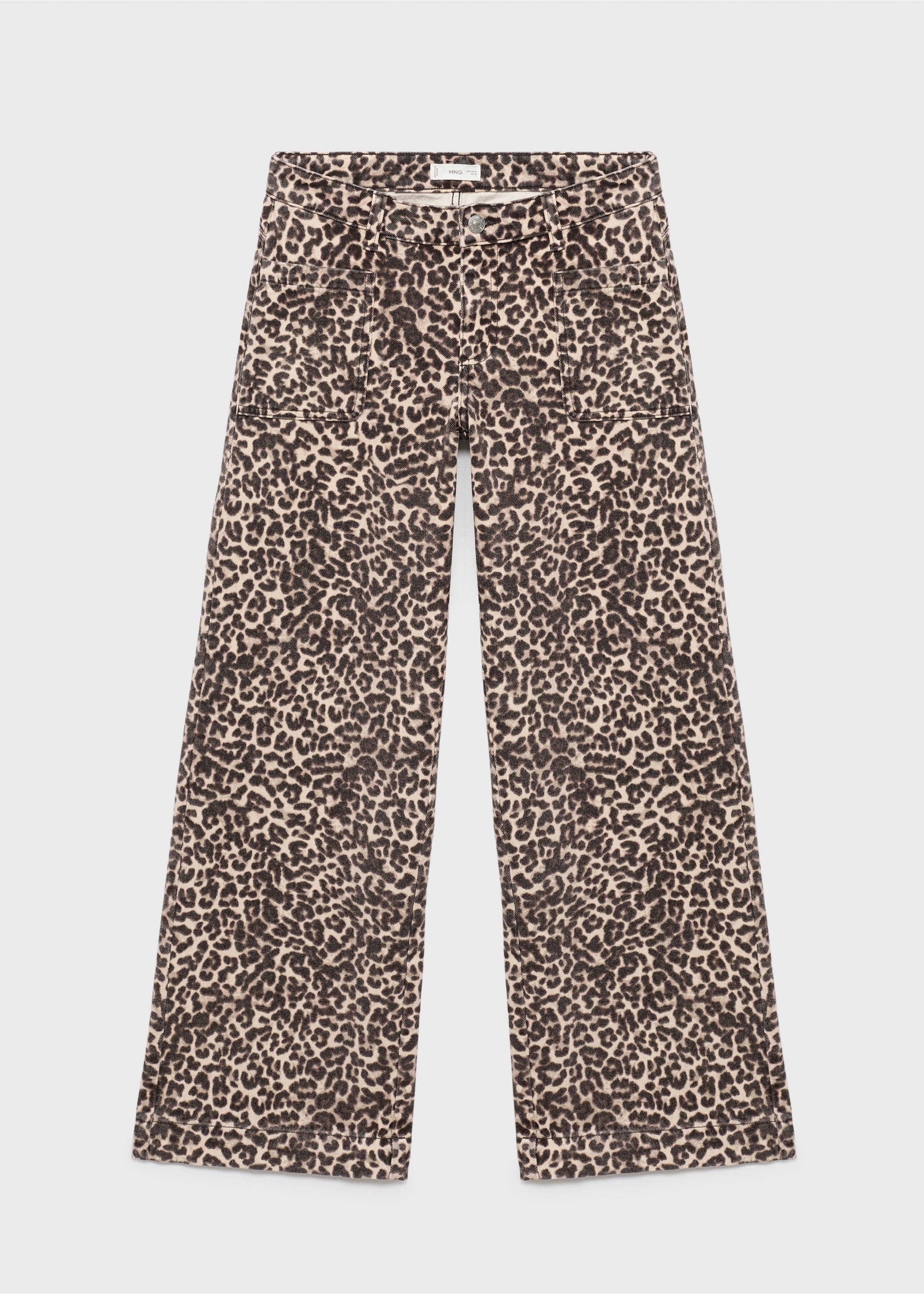 Τζιν low waist animal print - Προϊόν χωρίς μοντέλο, Εκρού. Ref: 17086332-00.