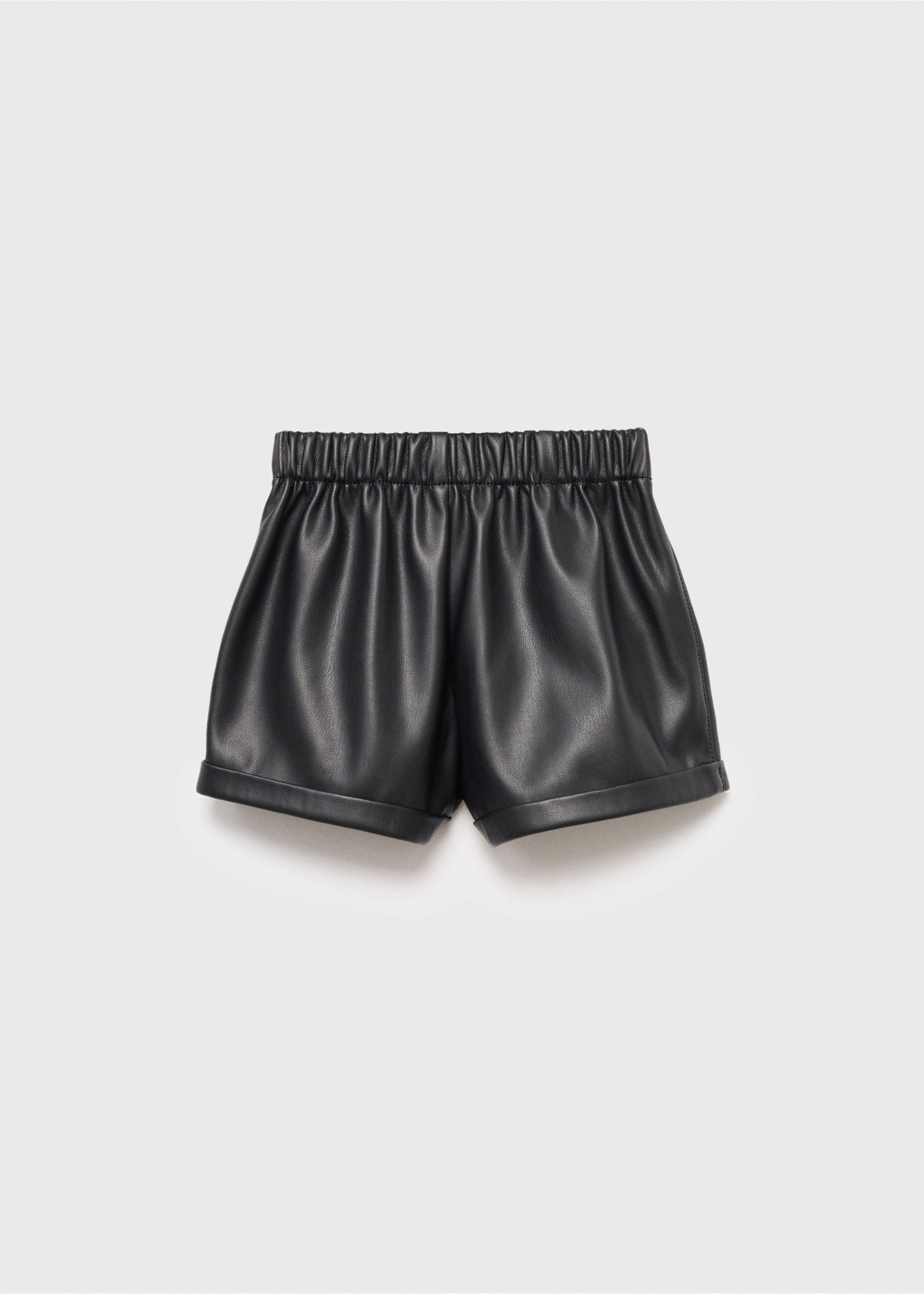 Faux-leather shorts - Reverse of the article, Black. Ref: 17086334-00.