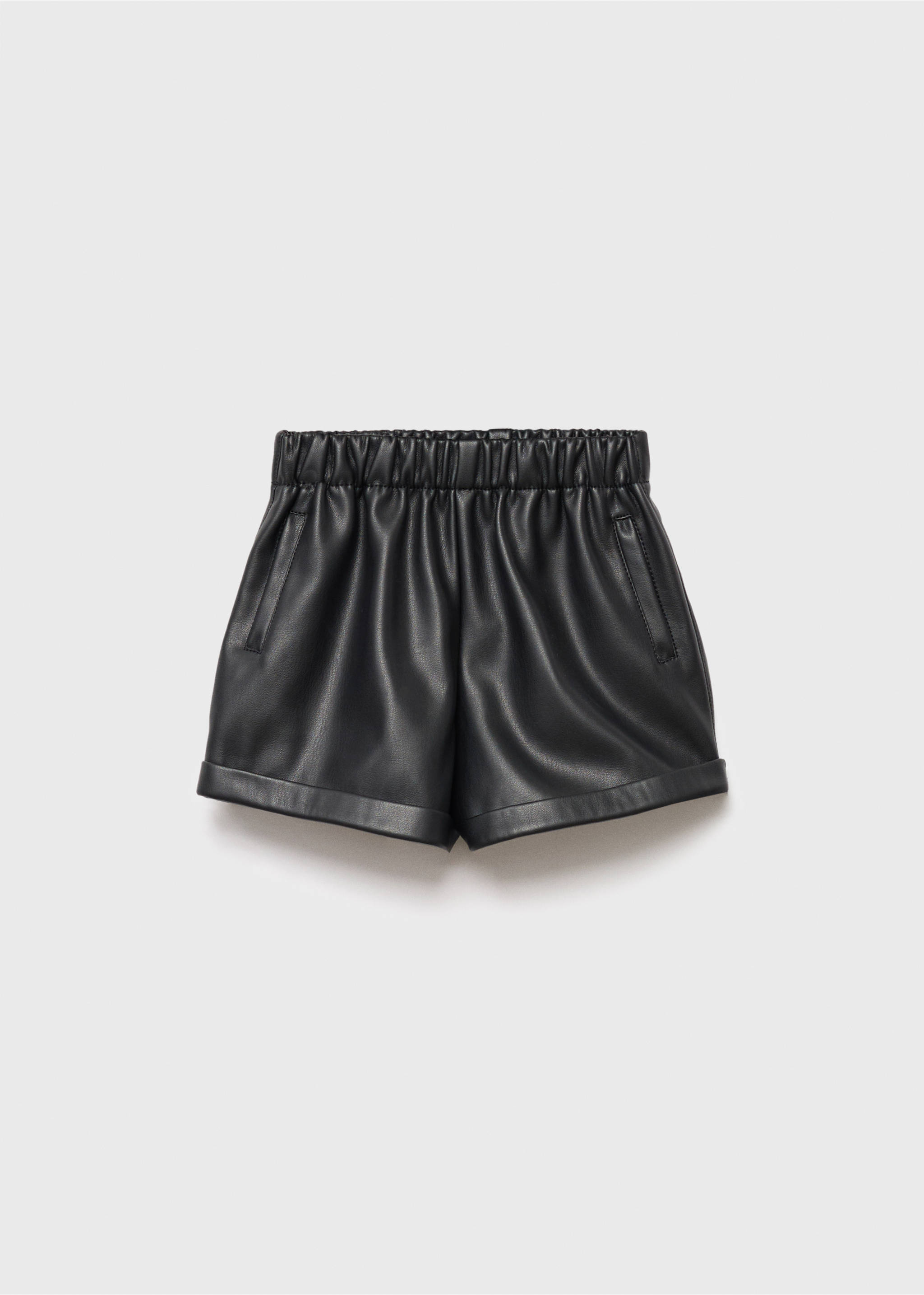 Faux-leather shorts - Article without model, Black. Ref: 17086334-00.
