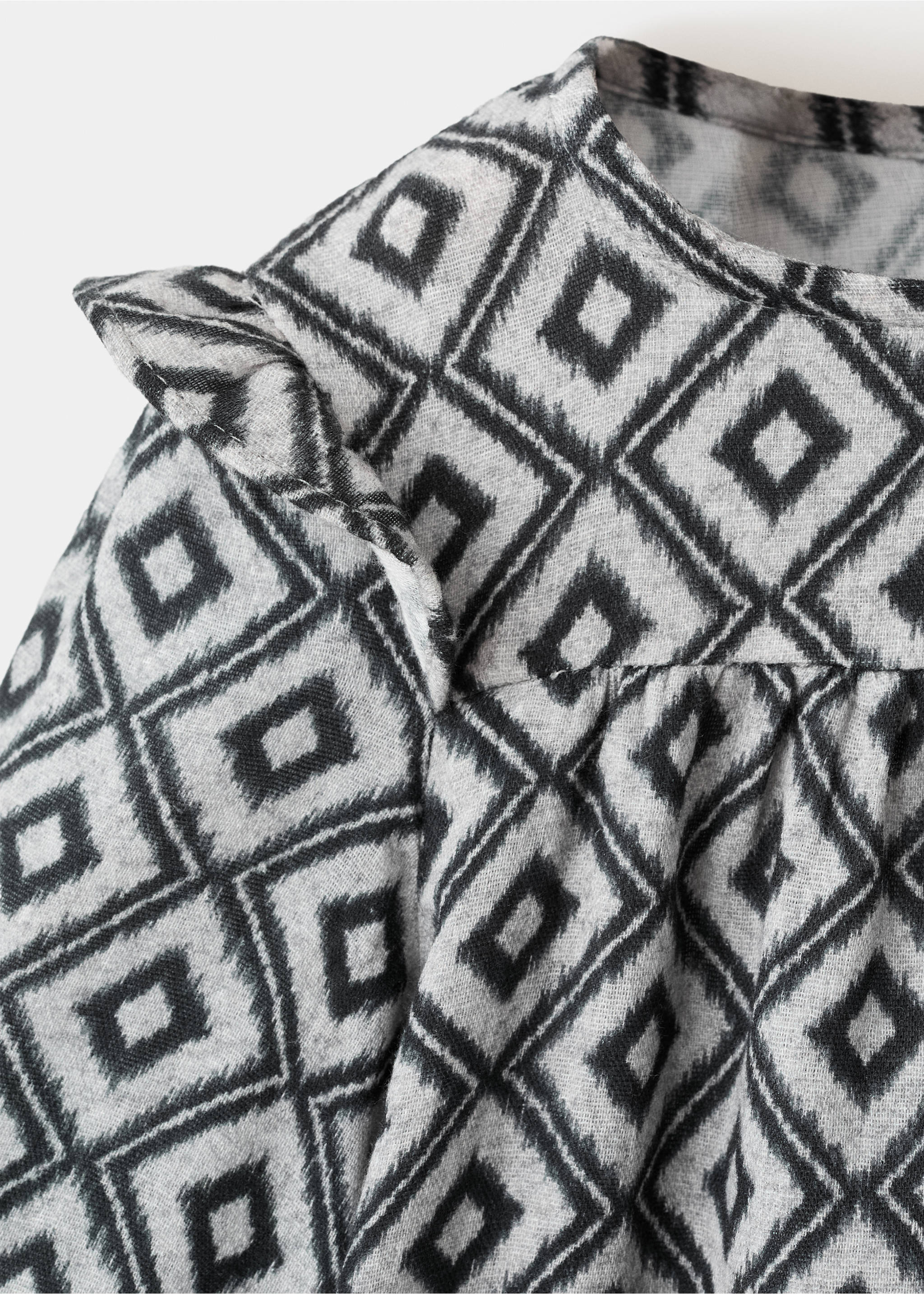 Ethnic print dress - Details of the article 8, Black. Ref: 17086335-00.