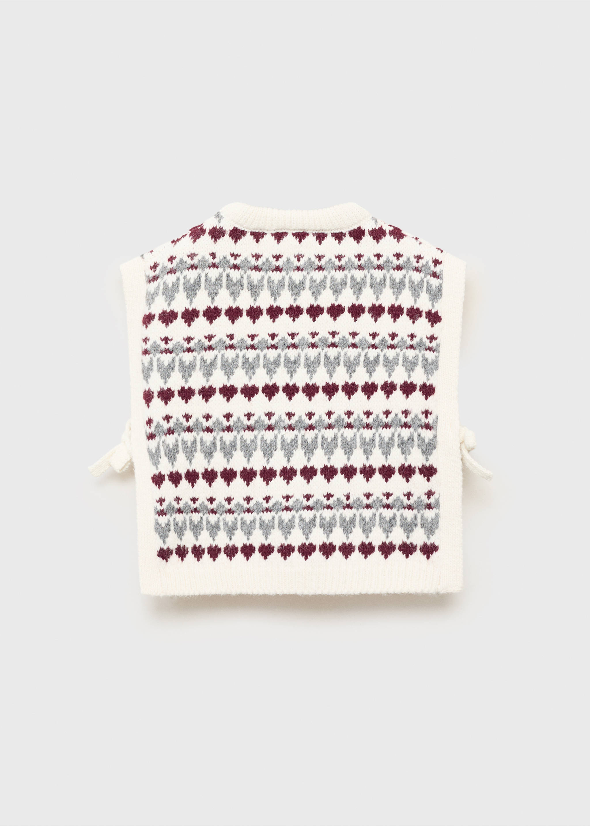 Knitted waistcoat with heart pattern - Article without model, Off White. Ref: 17086337-00.