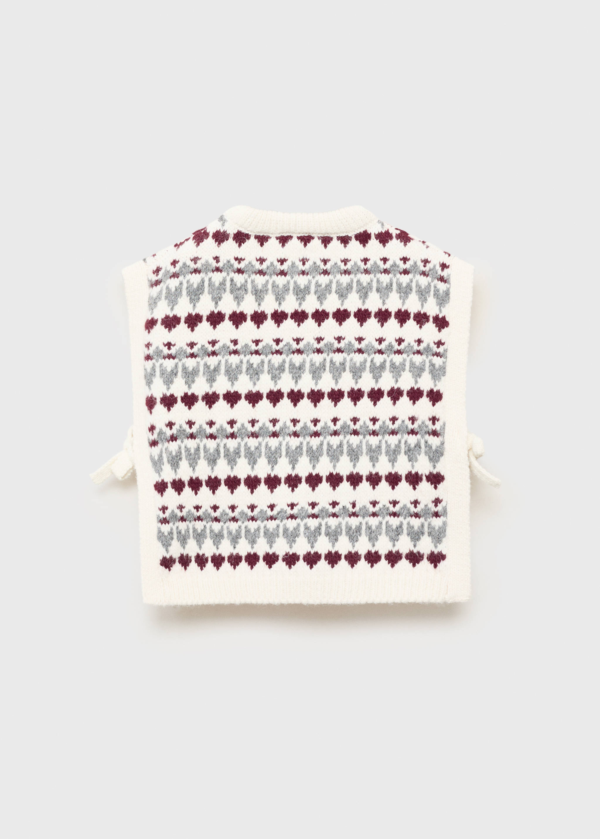 Gebreid gilet met hartjes - Artikel zonder model