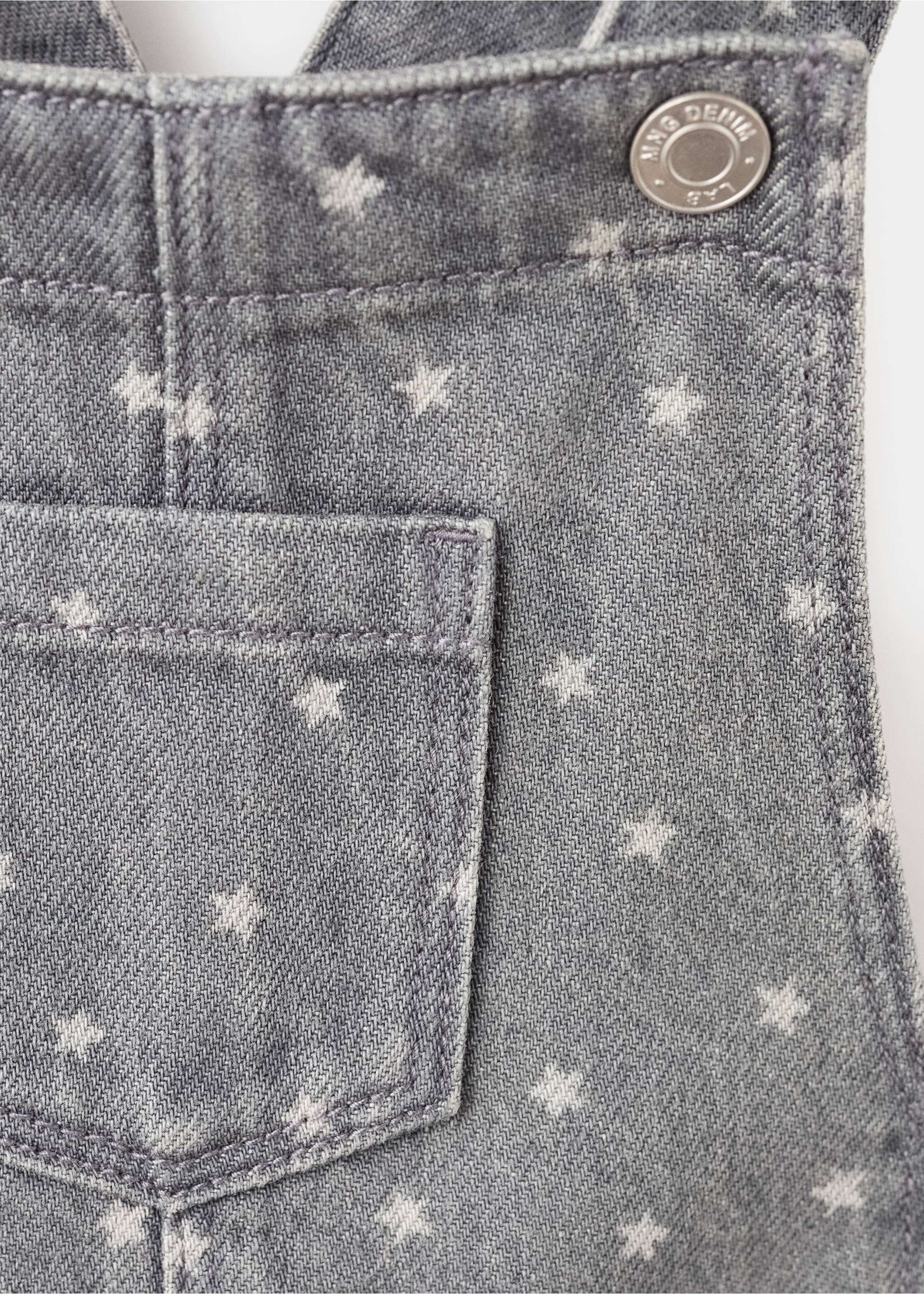 Chasuble denim étoiles - Détail de l'article 8, Gris denim. Ref: 17086341-00.
