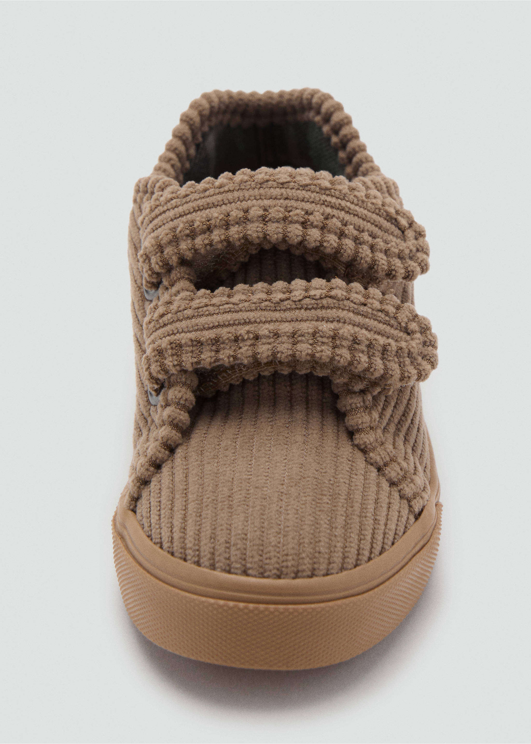 Velcro corduroy trainers - Details of the article 2, Medium Brown. Ref: 17086350-00.