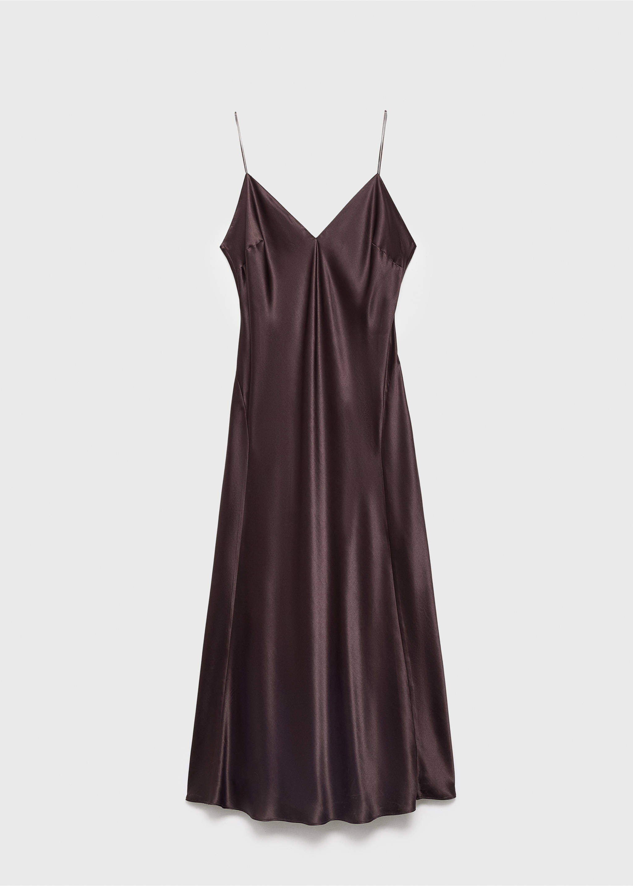Jedwabna sukienka satynowa - Artykuł bez modela/modelki, Brązowy. Ref: 17086351-00.