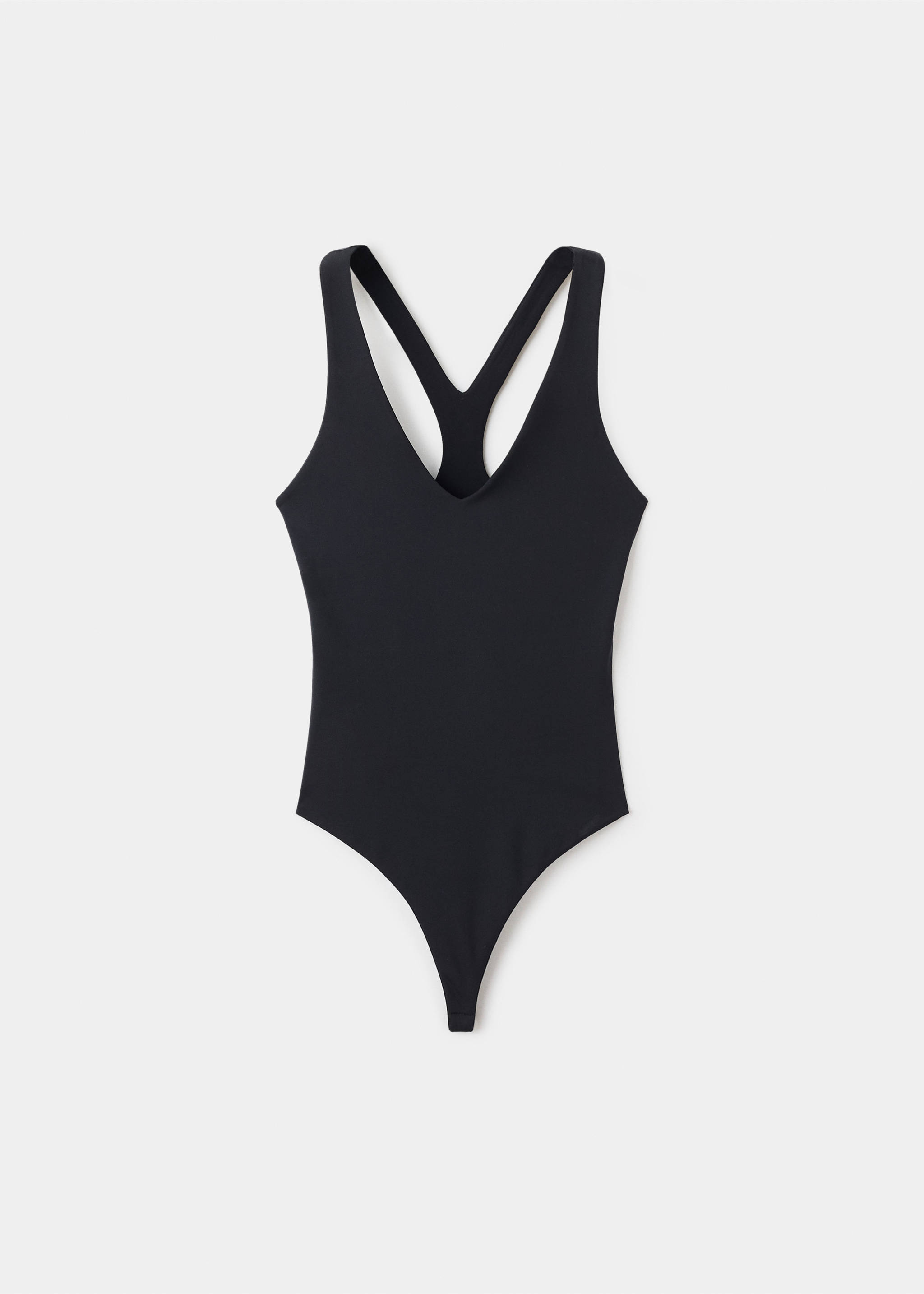 Body mit ausgeschnittenem Dekolleté - Artikel ohne Model, Schwarz. Ref: 17086358-00.