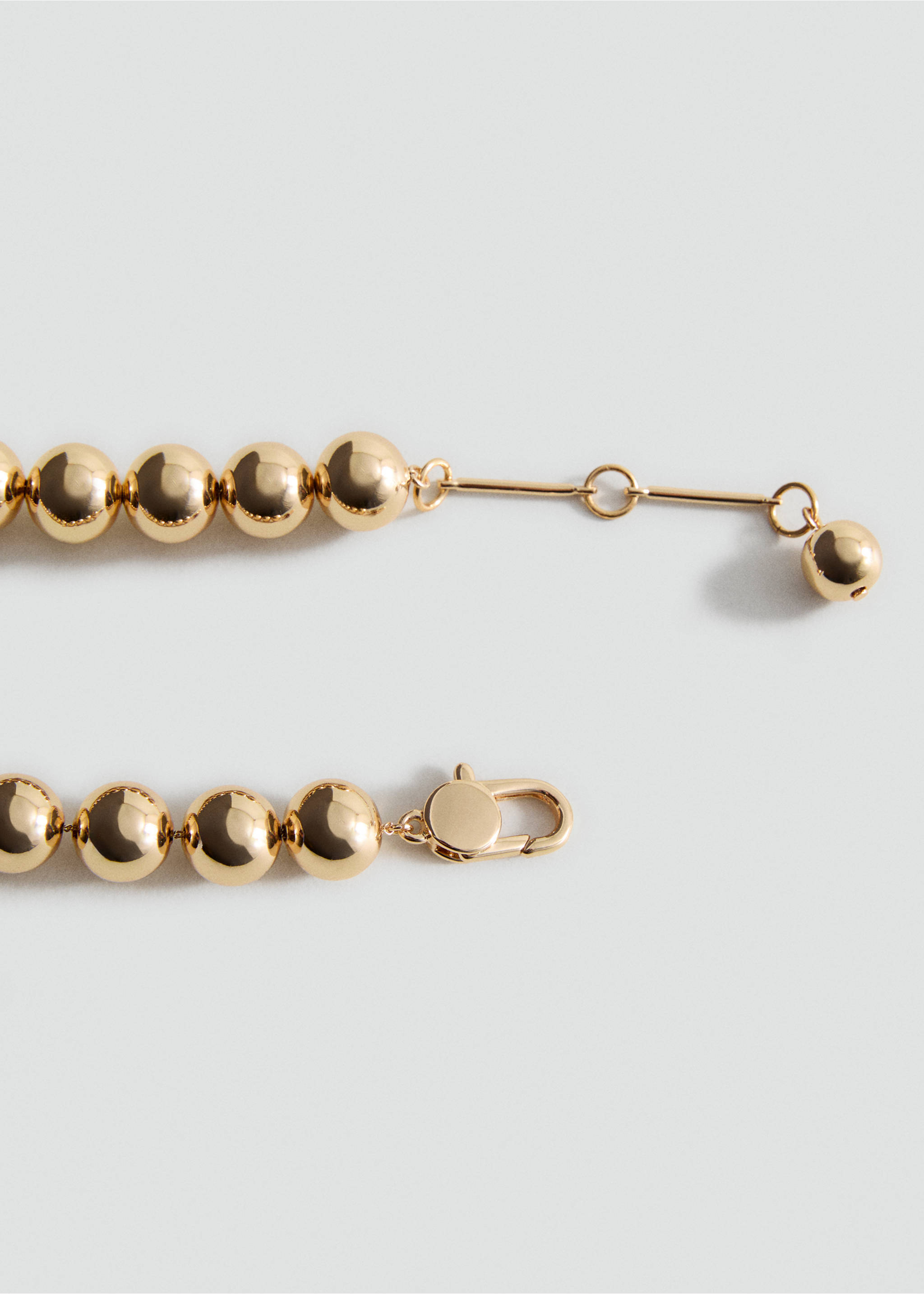Metallic spheres necklace - Medium plane, Gold. Ref: 17086359-00.