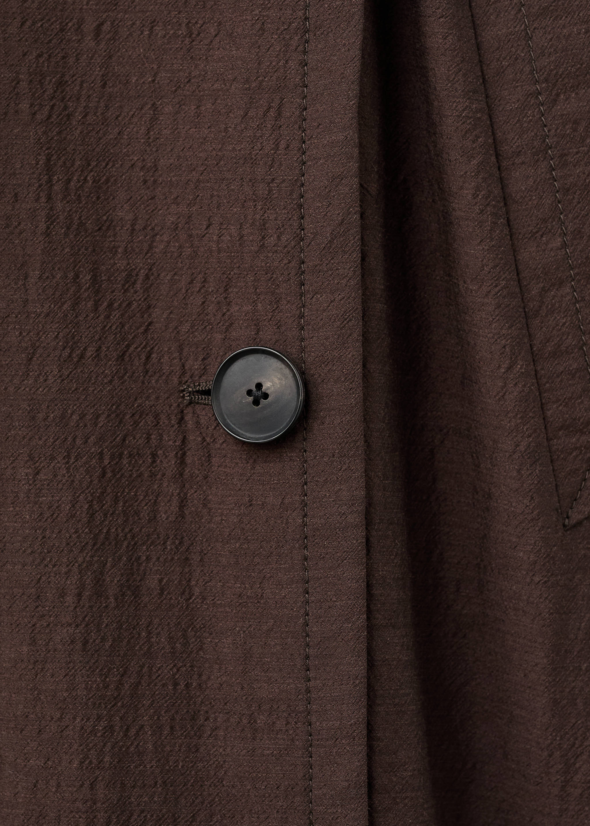 Long virgin wool trench coat - Details of the article 0
