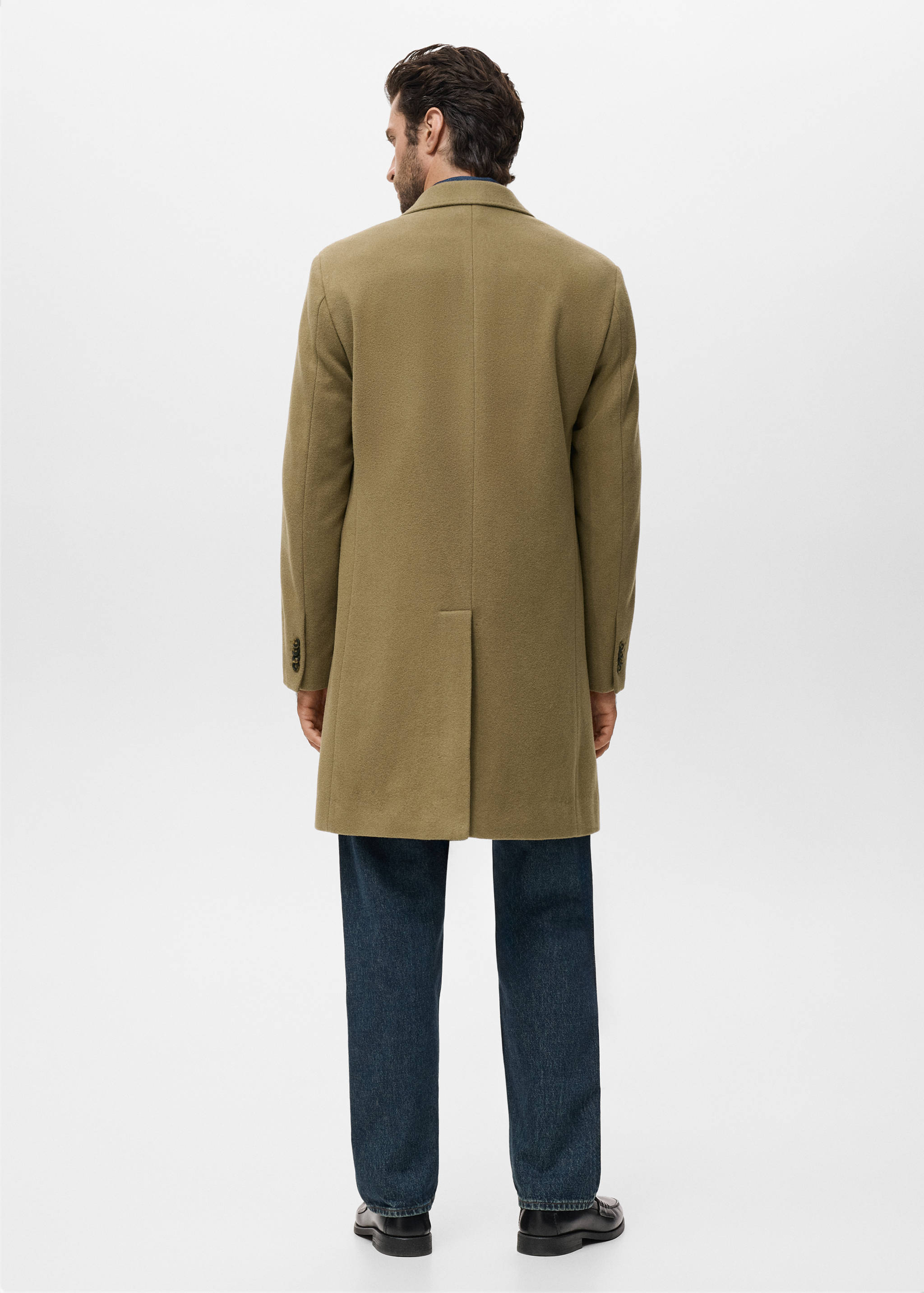Manteau long en laine - Verso de l’article