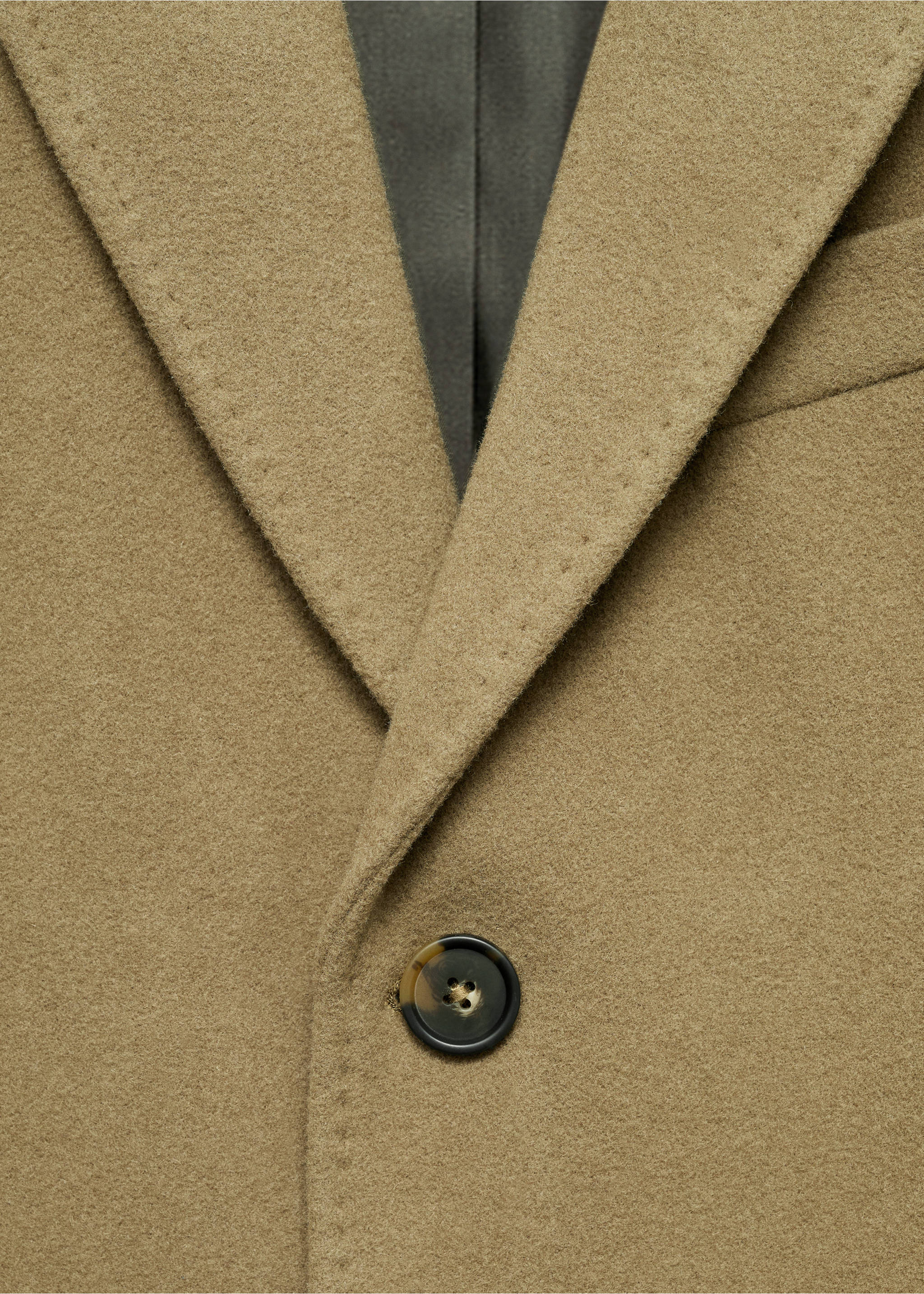 Manteau long en laine - Détail de l'article 8, Marron moyen. Ref: 17086720-00.