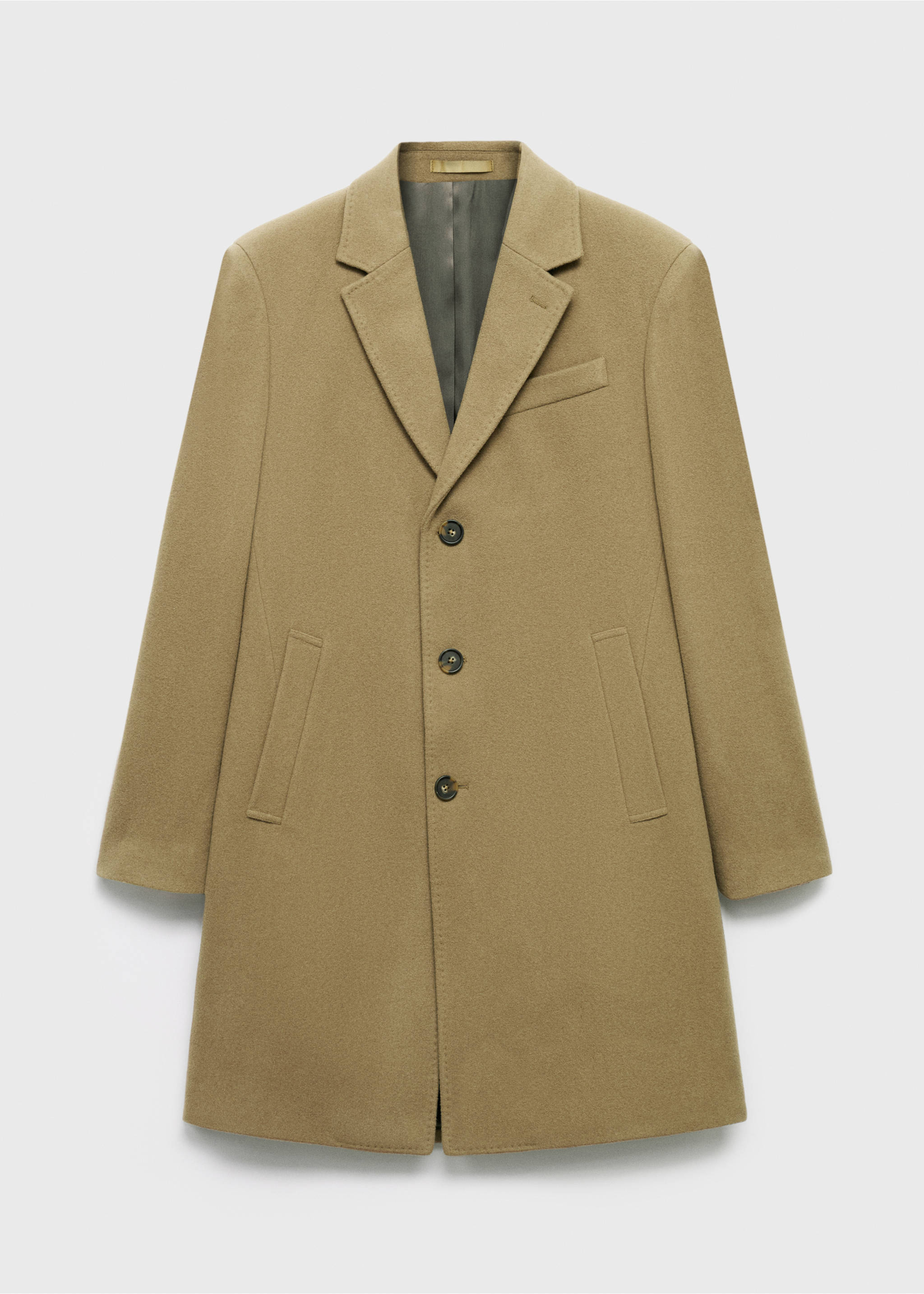 Manteau long en laine - Article sans modèle, Marron moyen. Ref: 17086720-00.