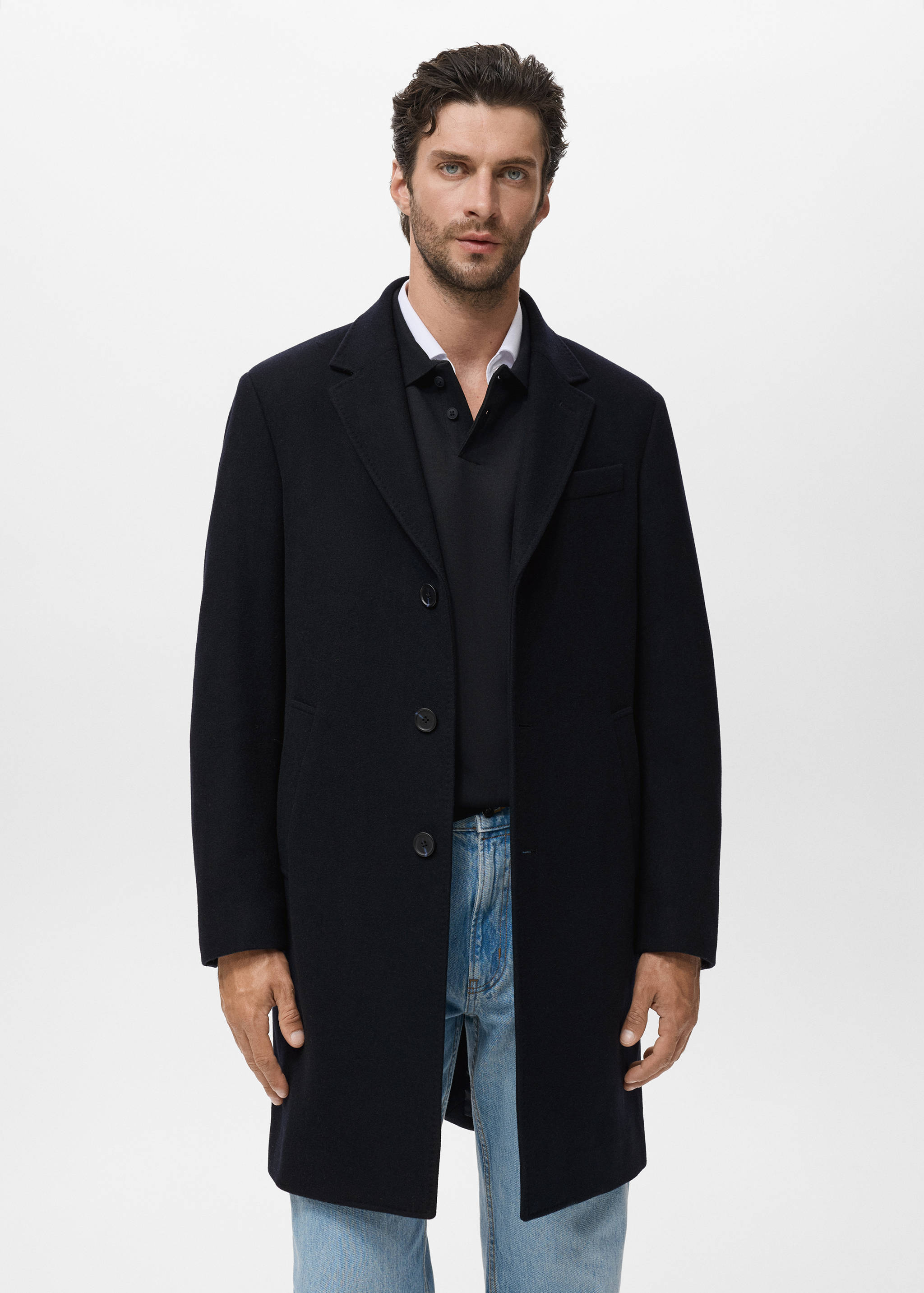Manteau long en laine - Plan moyen