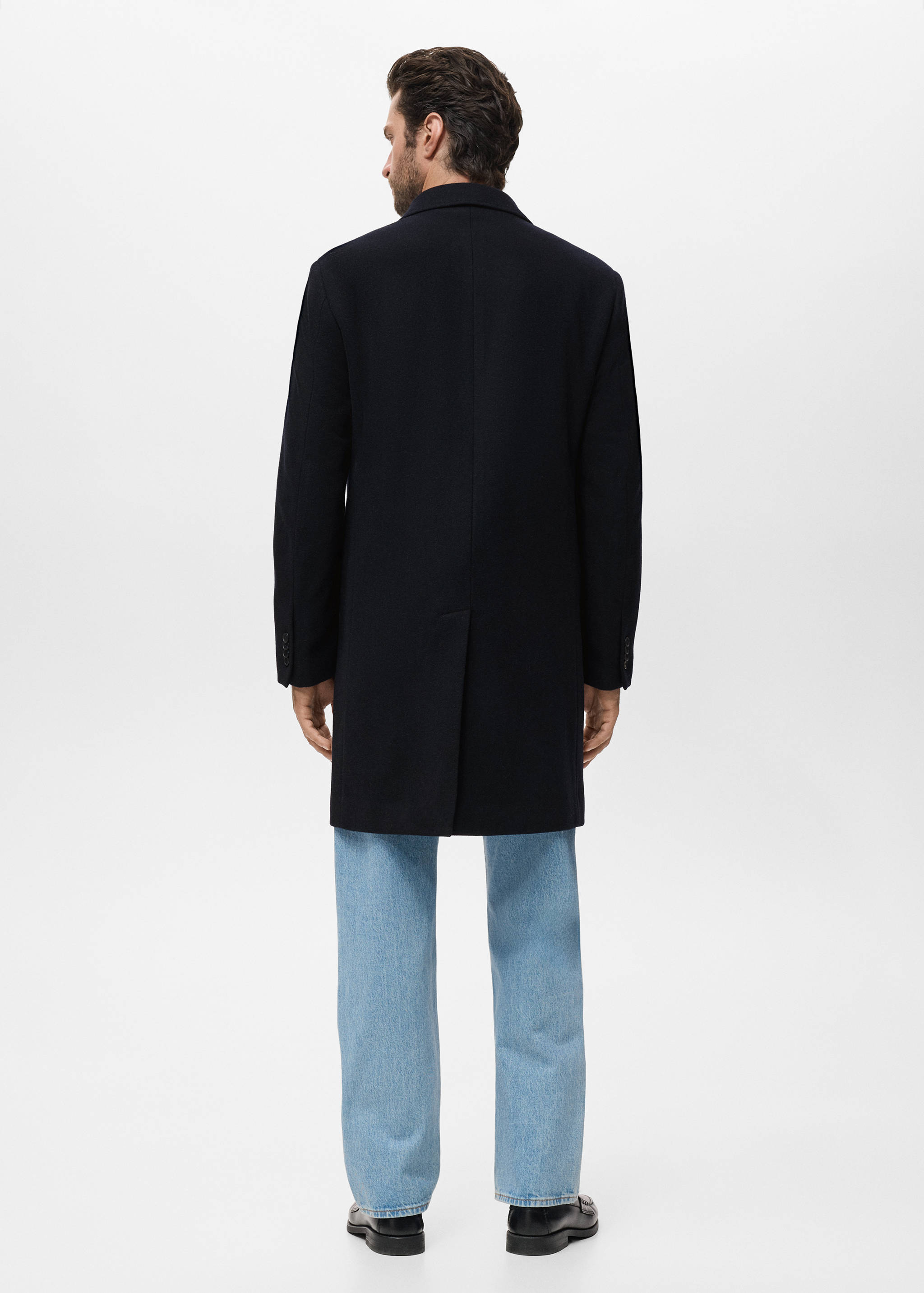 Manteau long en laine - Verso de l’article
