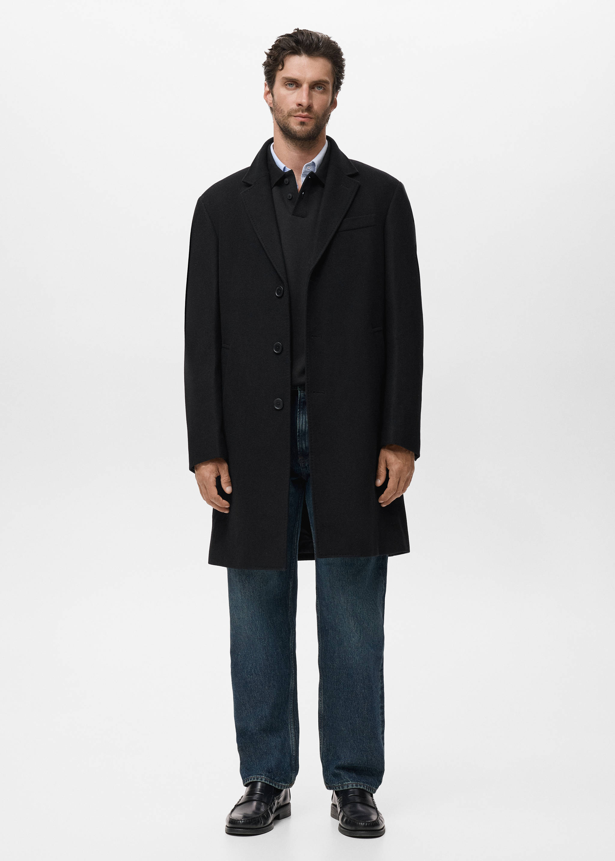 Manteau long en laine - Plan général