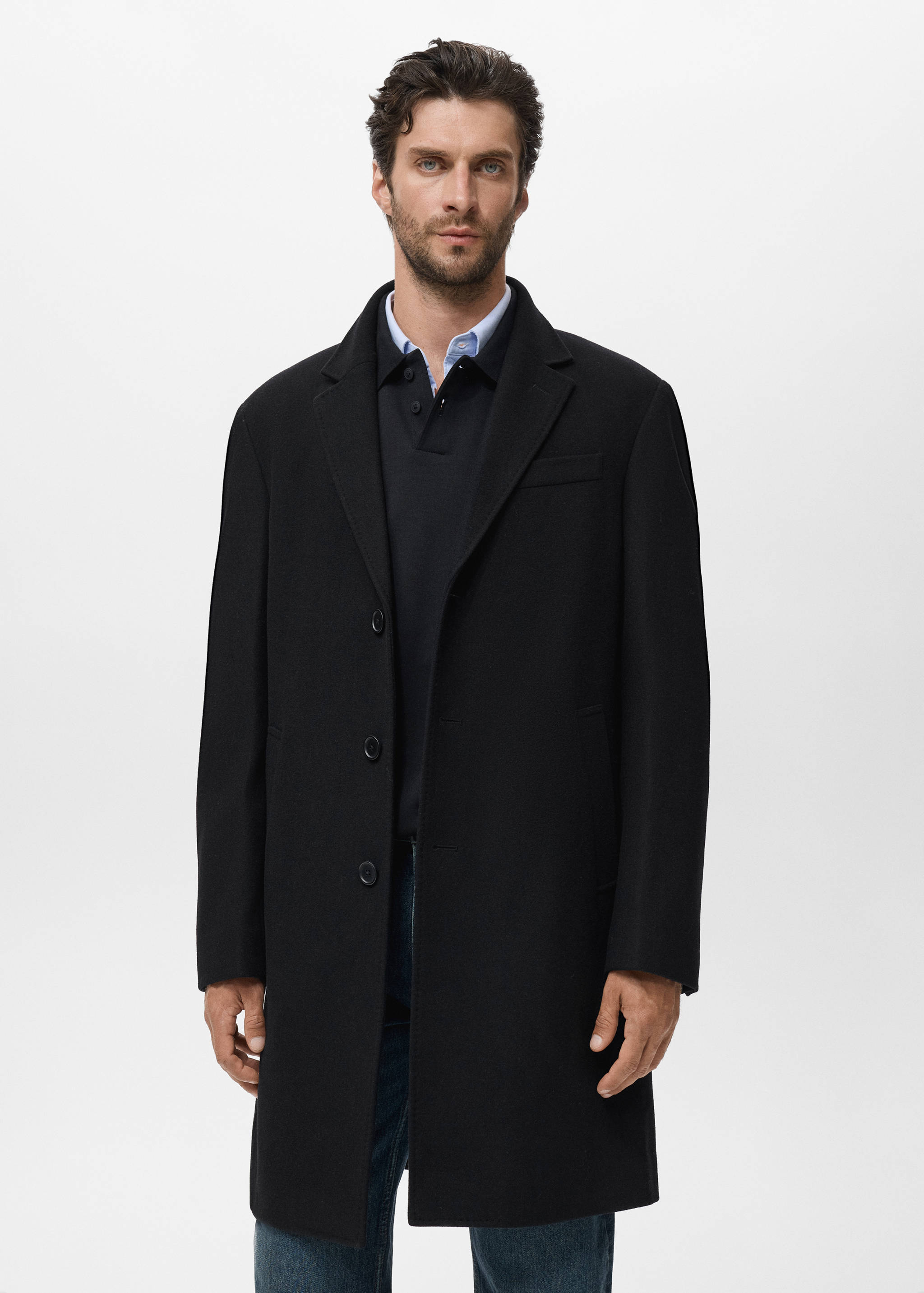Manteau long en laine - Plan moyen
