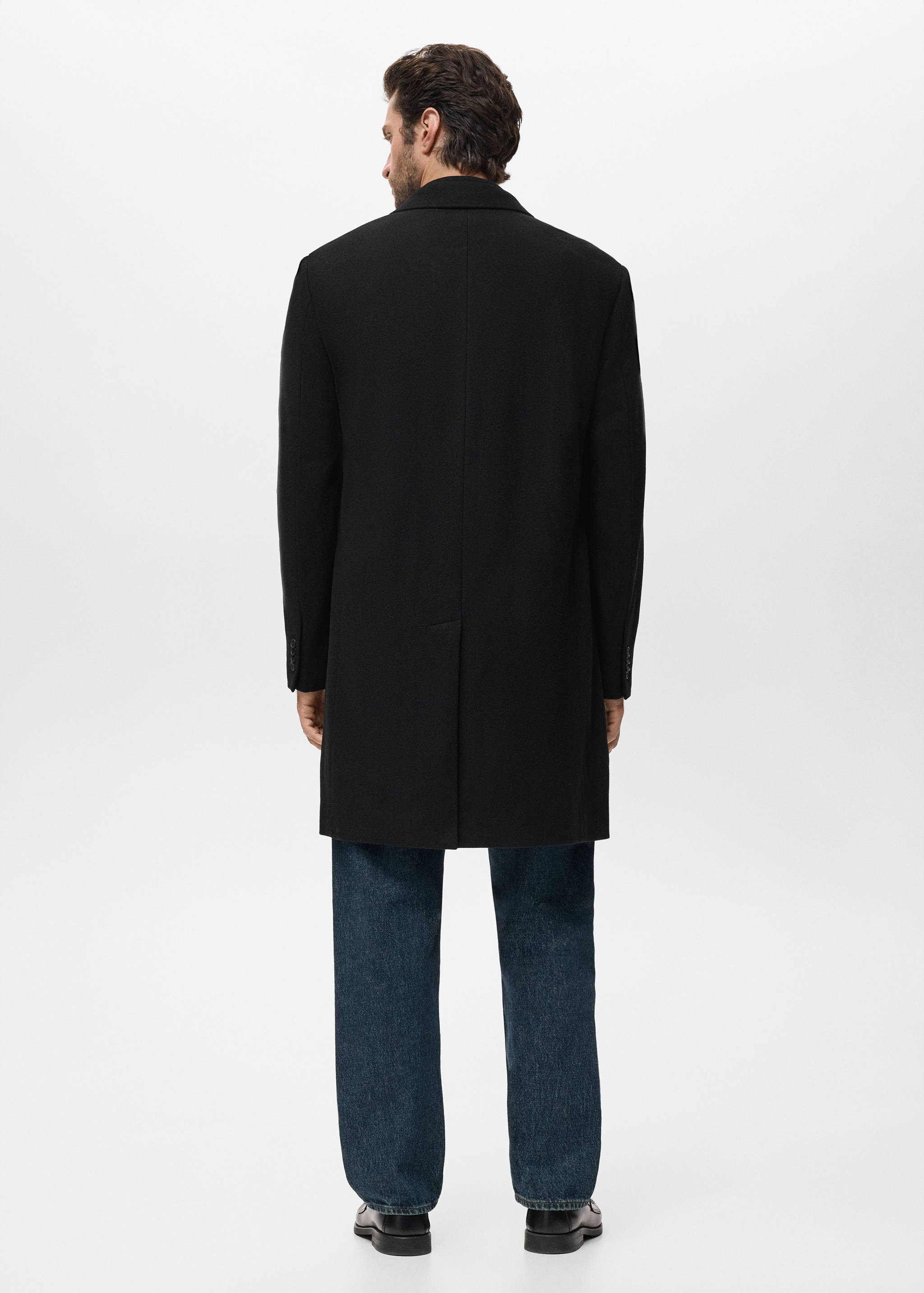 Manteau long en laine - Verso de l’article