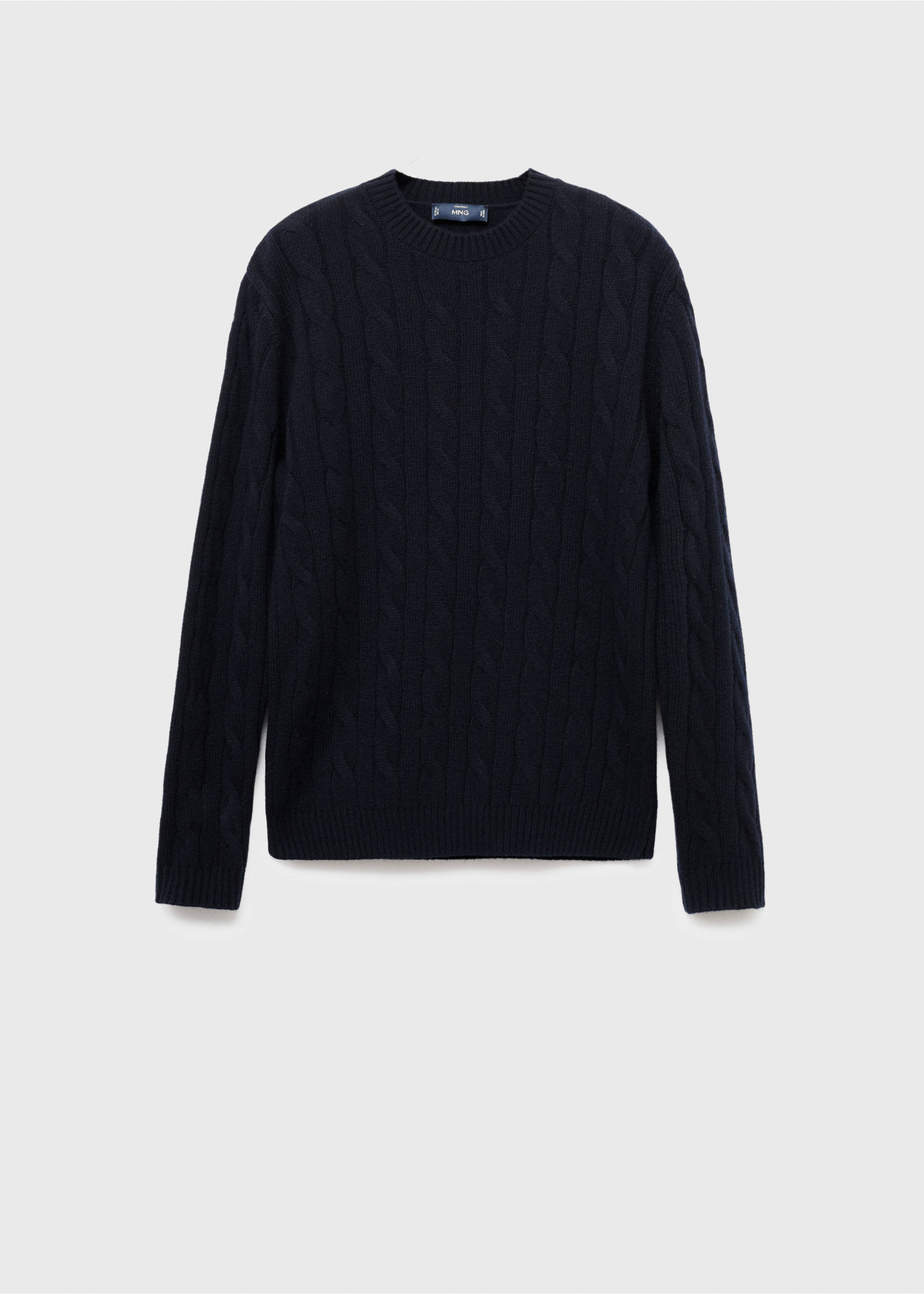 100% wool braided sweater - Article without model, Navy. Ref: 17086721-00.