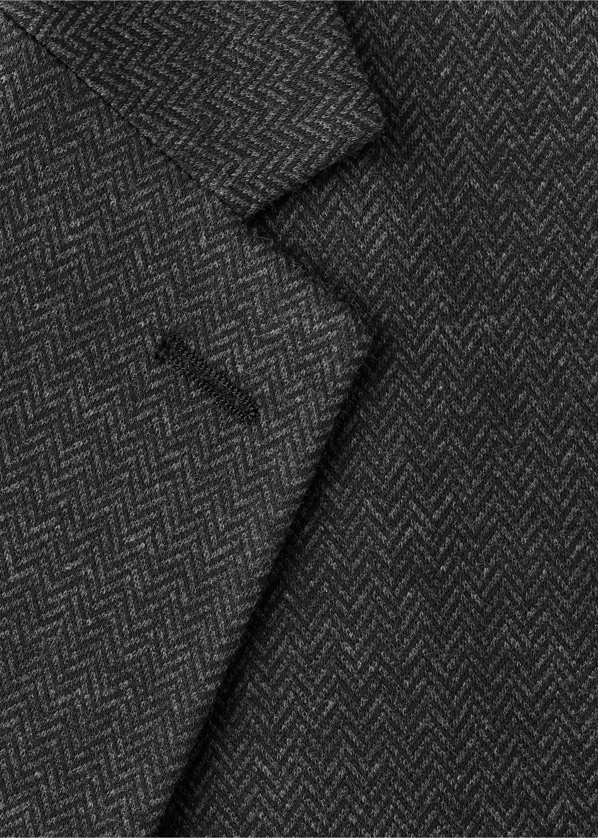 Slim fit microstructure blazer - Details of the article 8, Grey. Ref: 17086722-00.