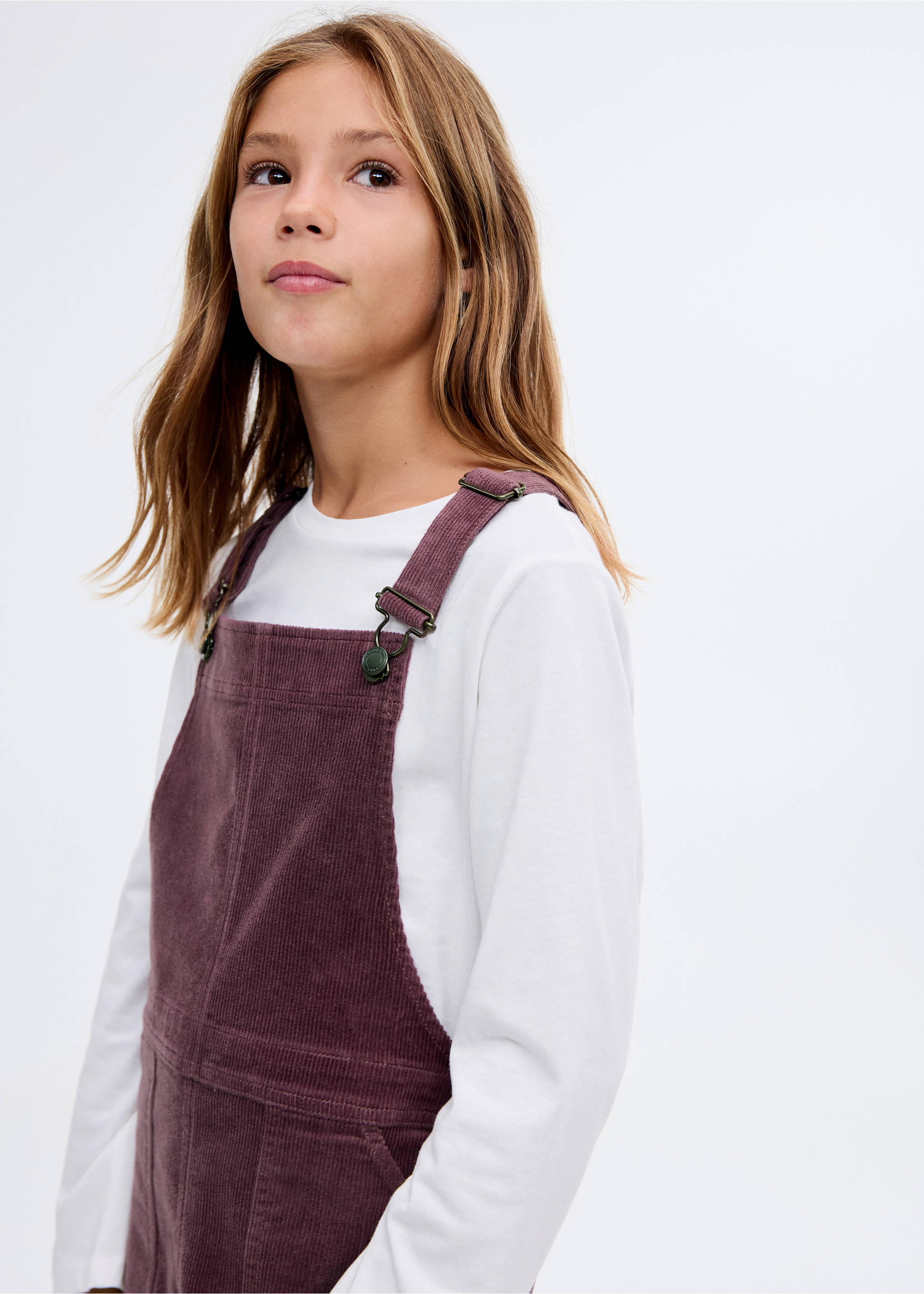 Corduroy pinafore dress - Medium plane, Pink. Ref: 17086724-00.