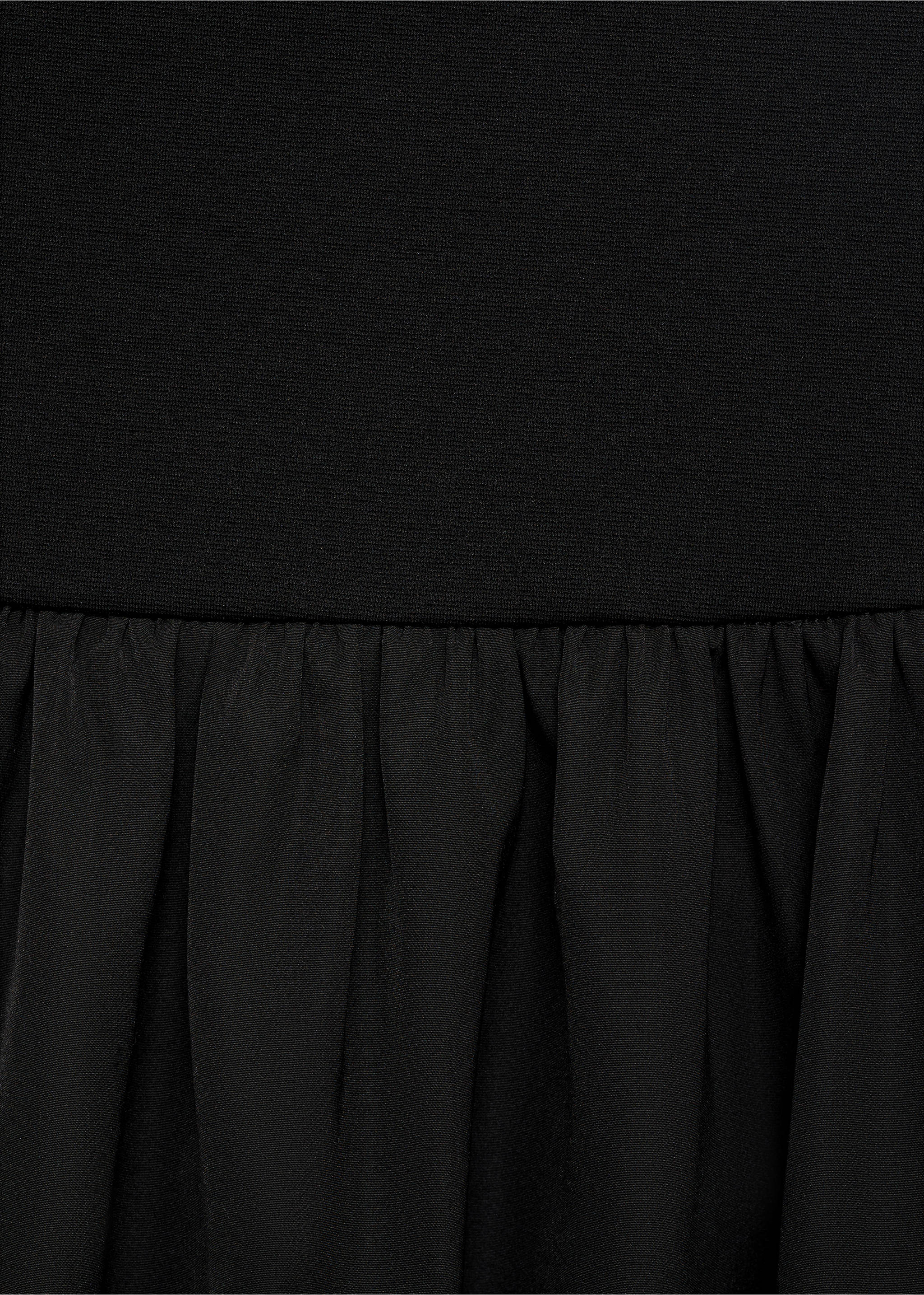 Gathered A-line skirt - Details of the article 8, Black. Ref: 17086730-00.