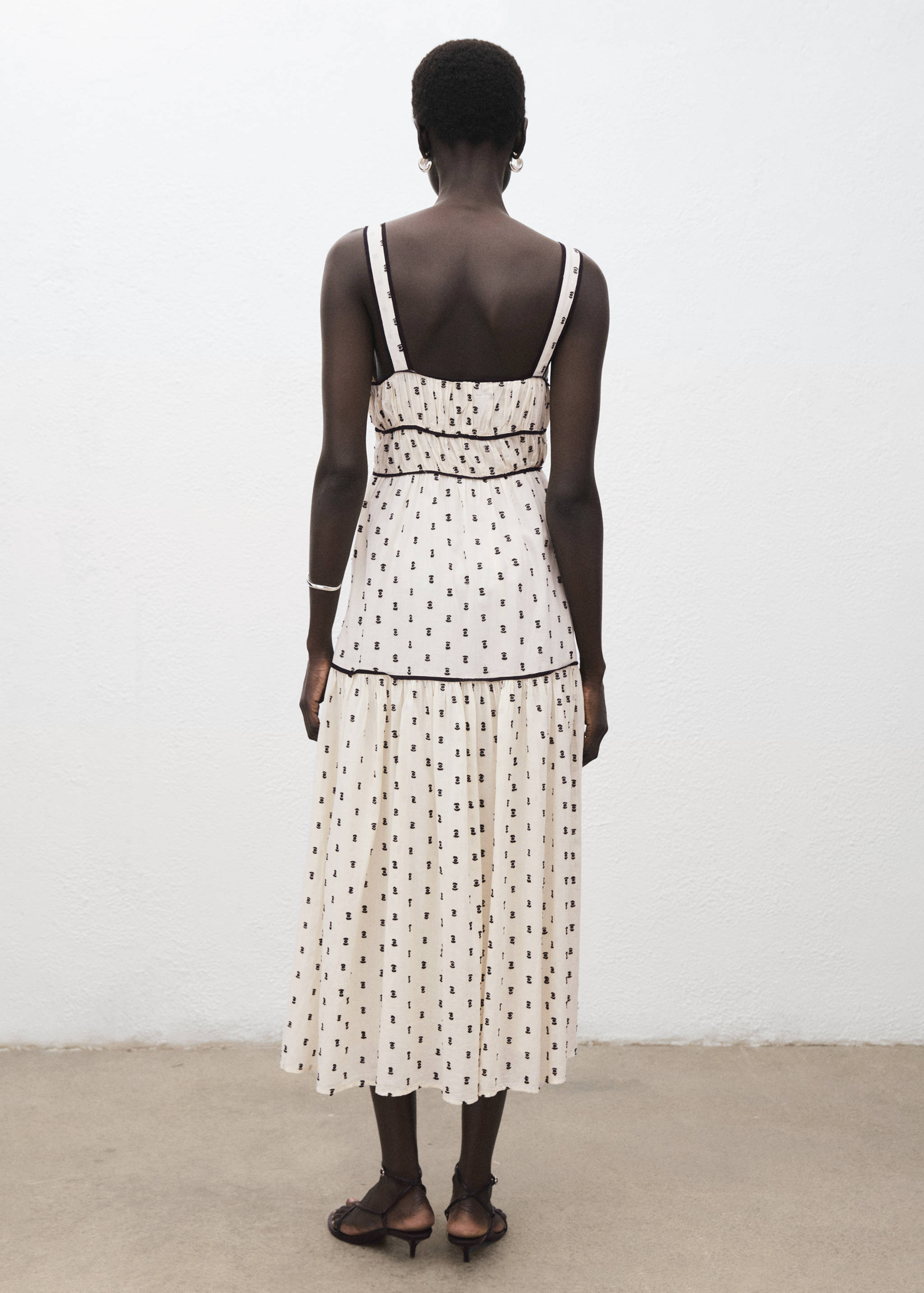 Plumetis-Midi-Kleid - Rückseite des Artikels